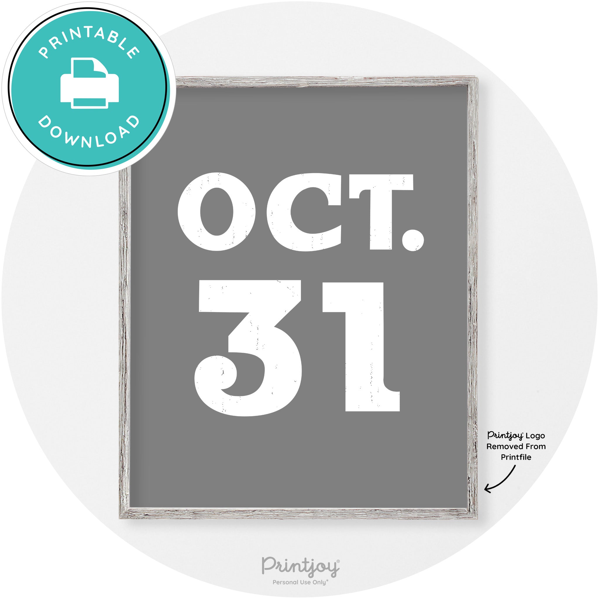 October 31 Halloween Day Vintage Halloween Wall Art Free Printable - Printjoy