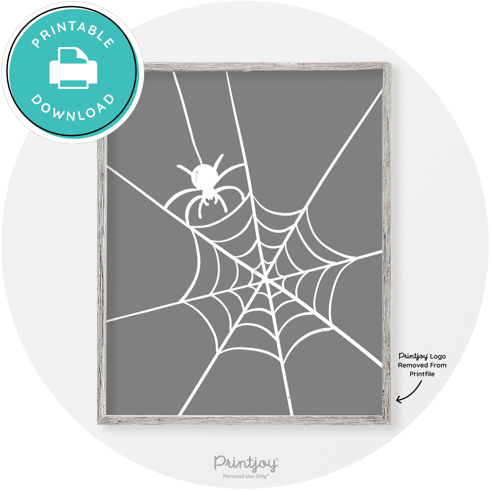 Halloween Spider Web Modern Vintage Wall Art Free Printable - Printjoy