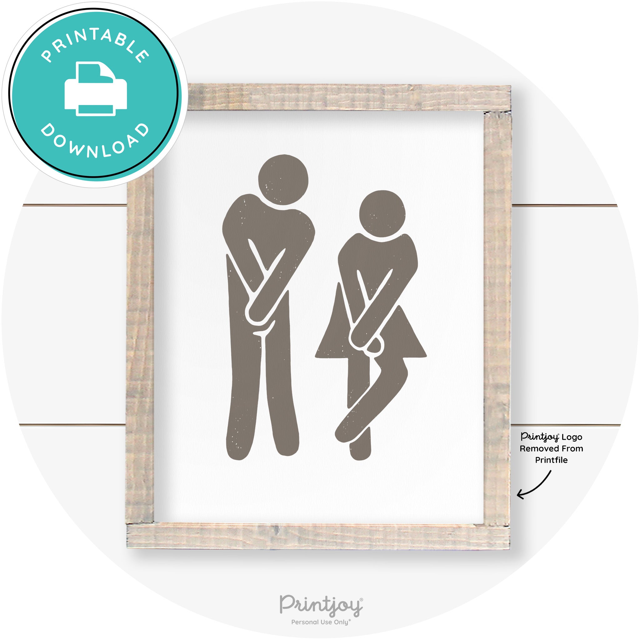 Potty Dance Gotta Go Sign Funny Farmhouse Wall Art Free Printable - Printjoy