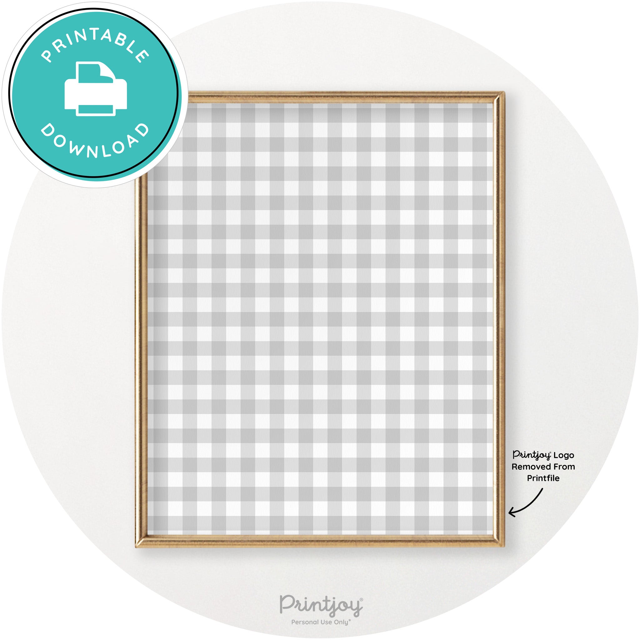 Thanksgiving Plaid Accent Modern Chic Wall Art Decor Free Printable - Printjoy