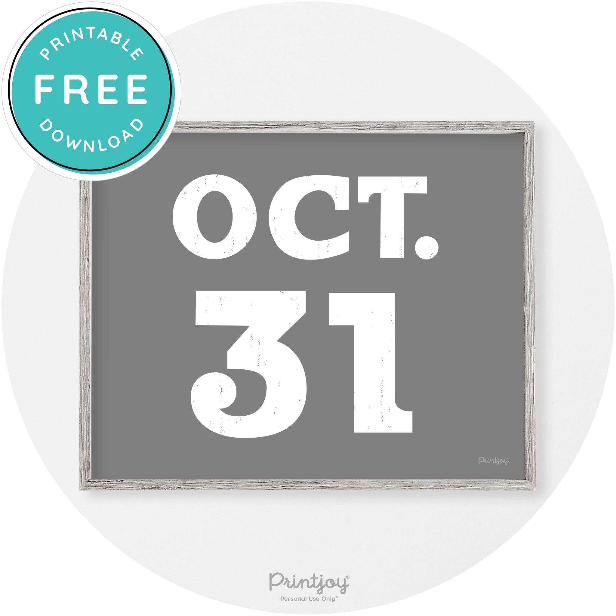 October 31 Halloween Day Vintage Halloween Wall Art Free Printable - Printjoy