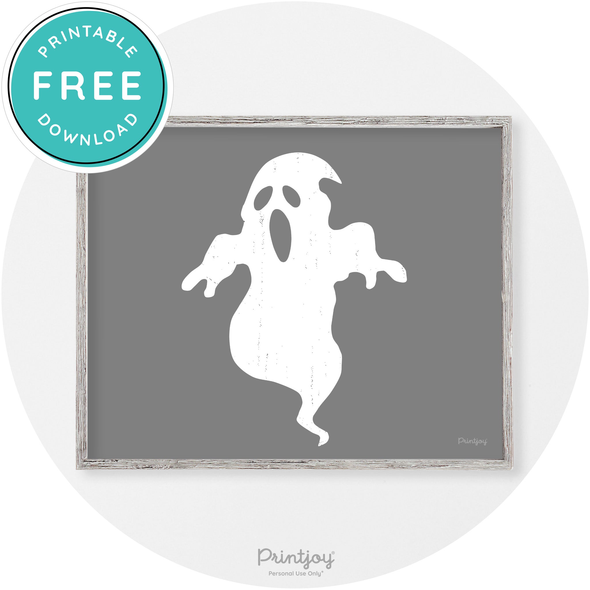 Spooky Ghost Boogie Man Halloween Vintage Wall Art Free Printable - Printjoy
