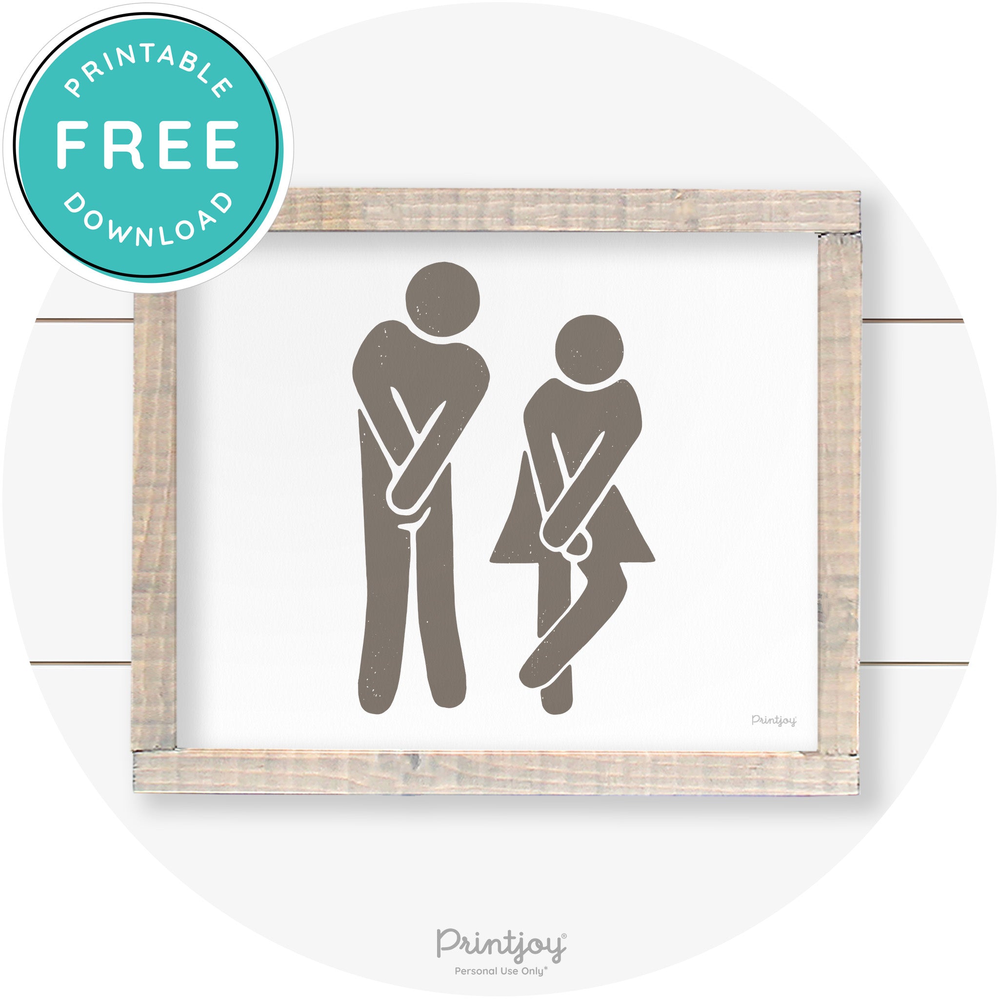 Potty Dance Gotta Go Sign Funny Farmhouse Wall Art Free Printable - Printjoy