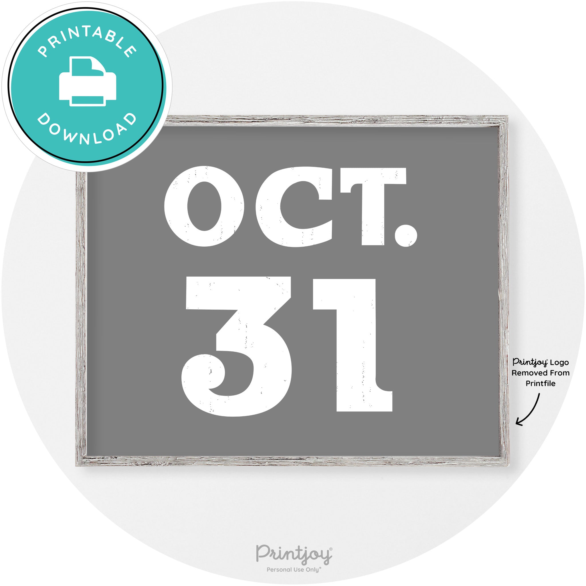 October 31 Halloween Day Vintage Halloween Wall Art Free Printable - Printjoy
