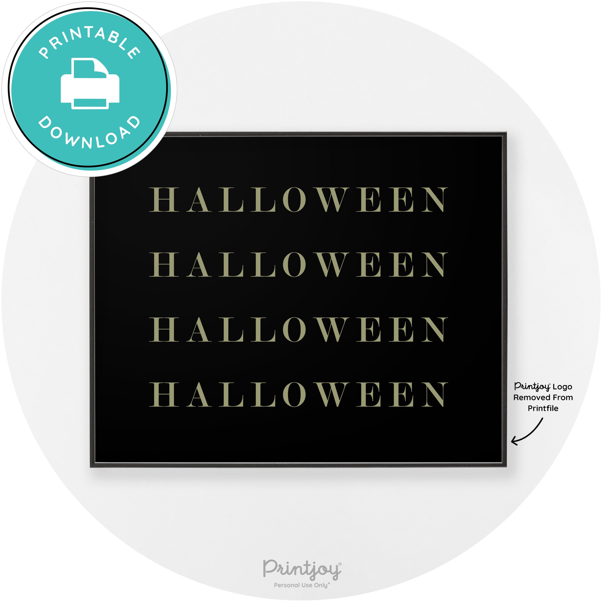 Halloween Cute Pattern Modern Chic Wall Art Decor Printable - Printjoy