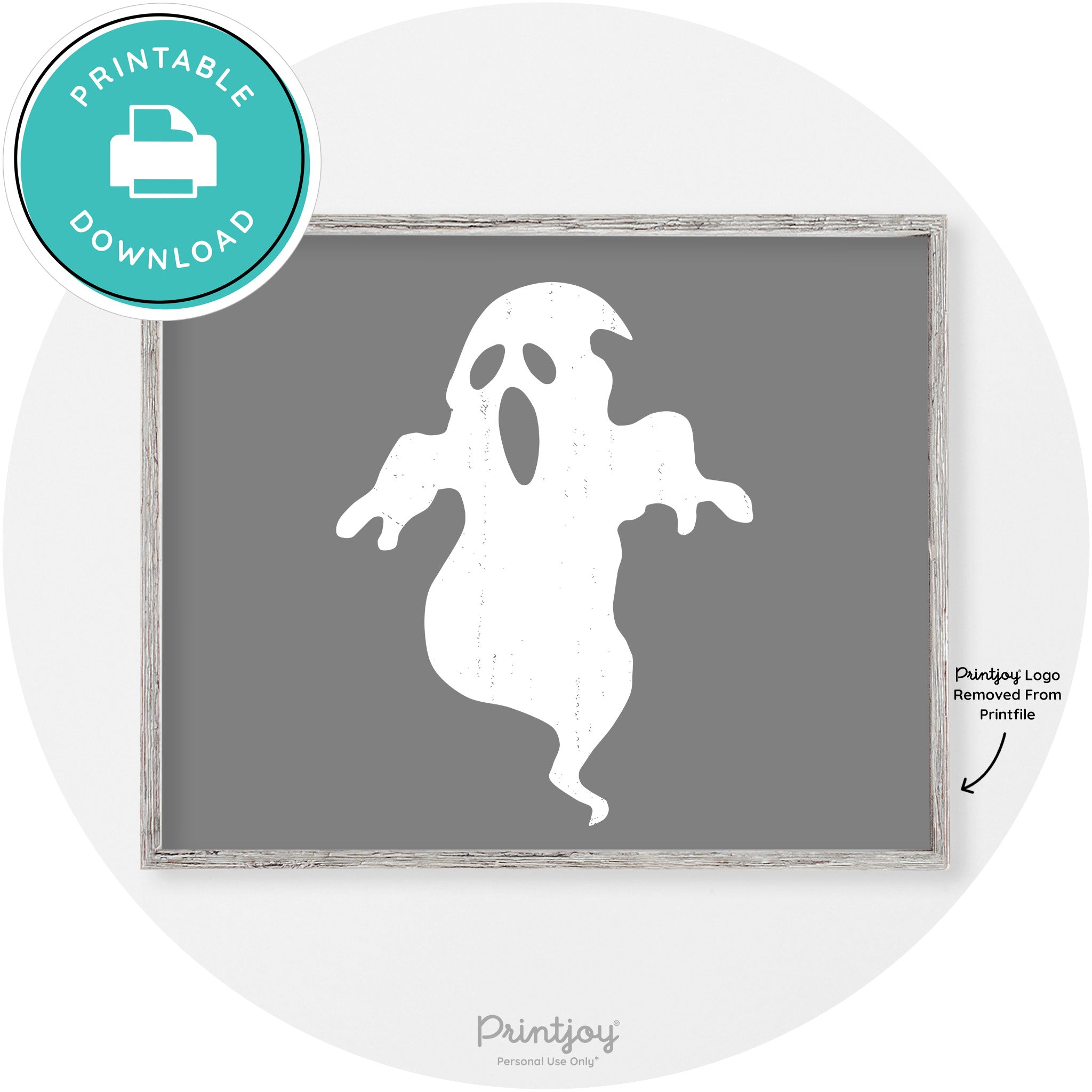 Spooky Ghost Boogie Man Halloween Vintage Wall Art Free Printable - Printjoy