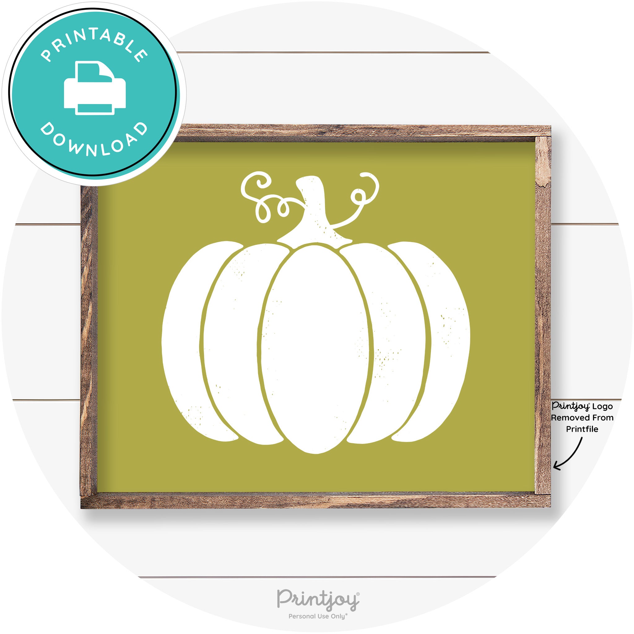 Pumpkin Thanksgiving Cute Farmhouse Wall Art Decor Free Printable - Printjoy