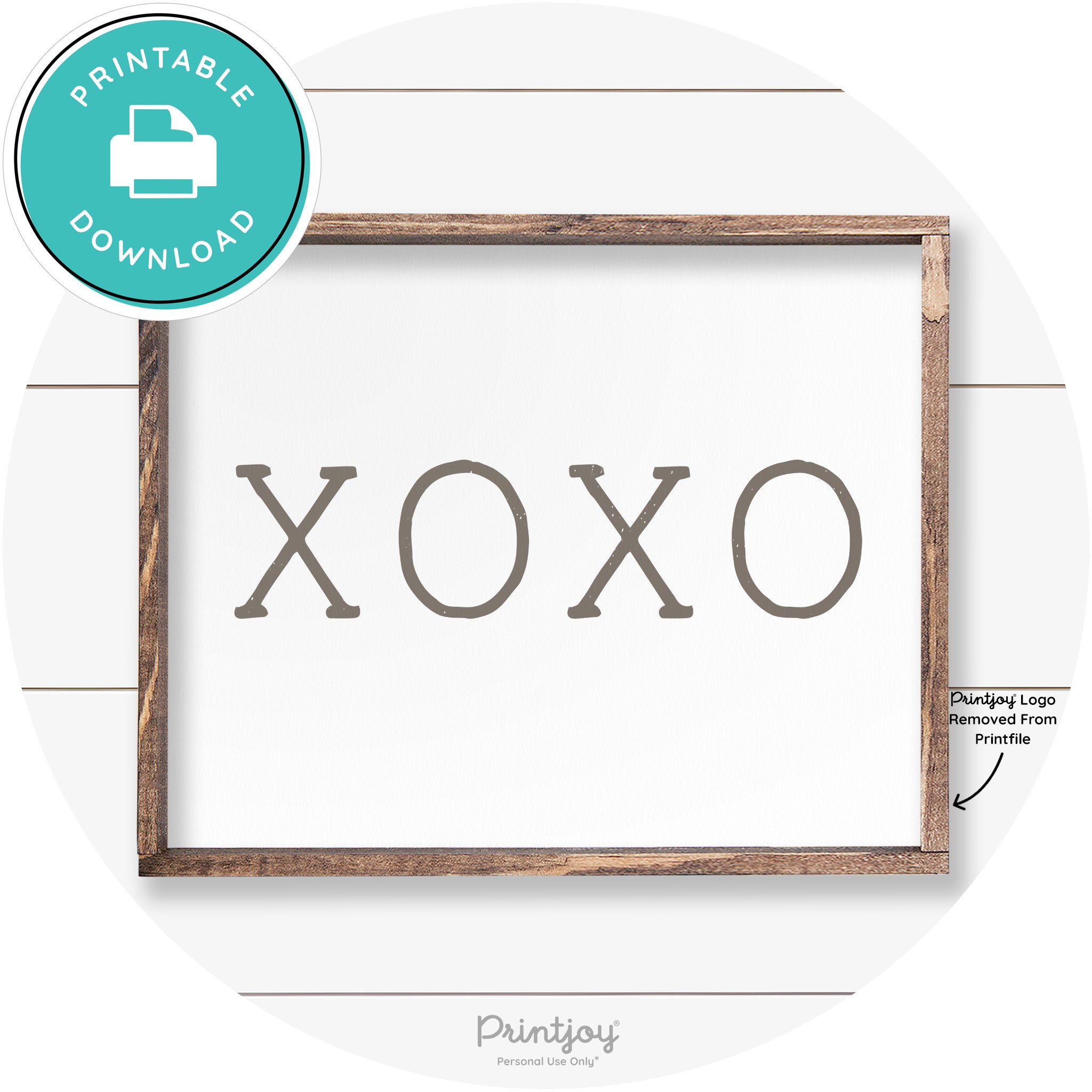 Xoxo Cute Couples Love Modern Farmhouse Wall Art Free Printable