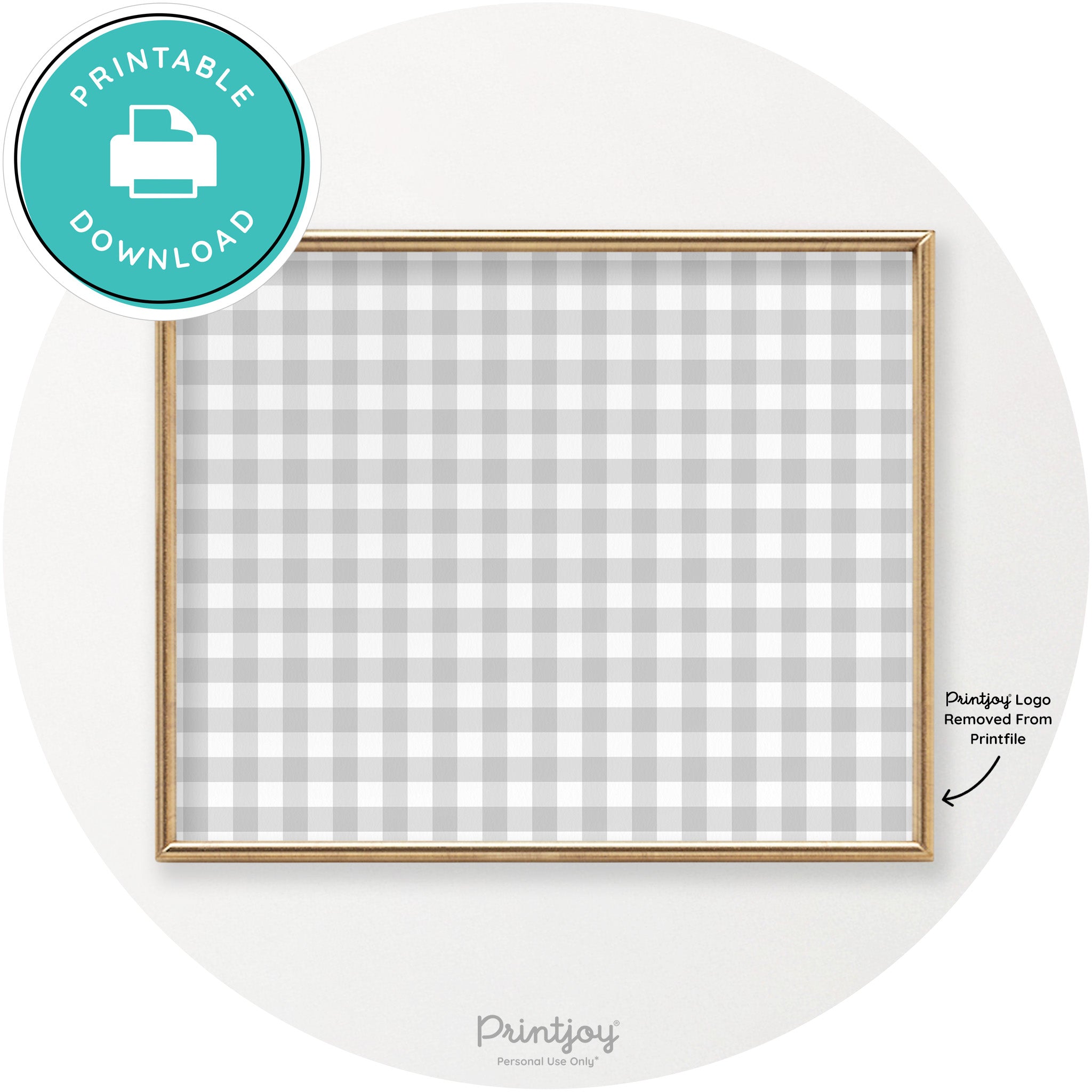 Thanksgiving Plaid Accent Modern Chic Wall Art Decor Free Printable - Printjoy