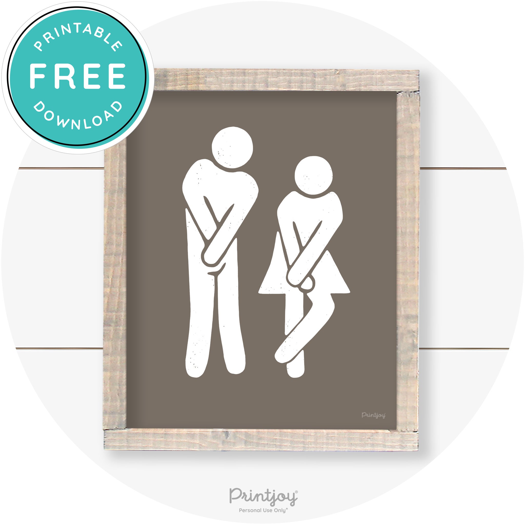 Potty Dance Gotta Go Sign Funny Farmhouse Wall Art Free Printable - Printjoy