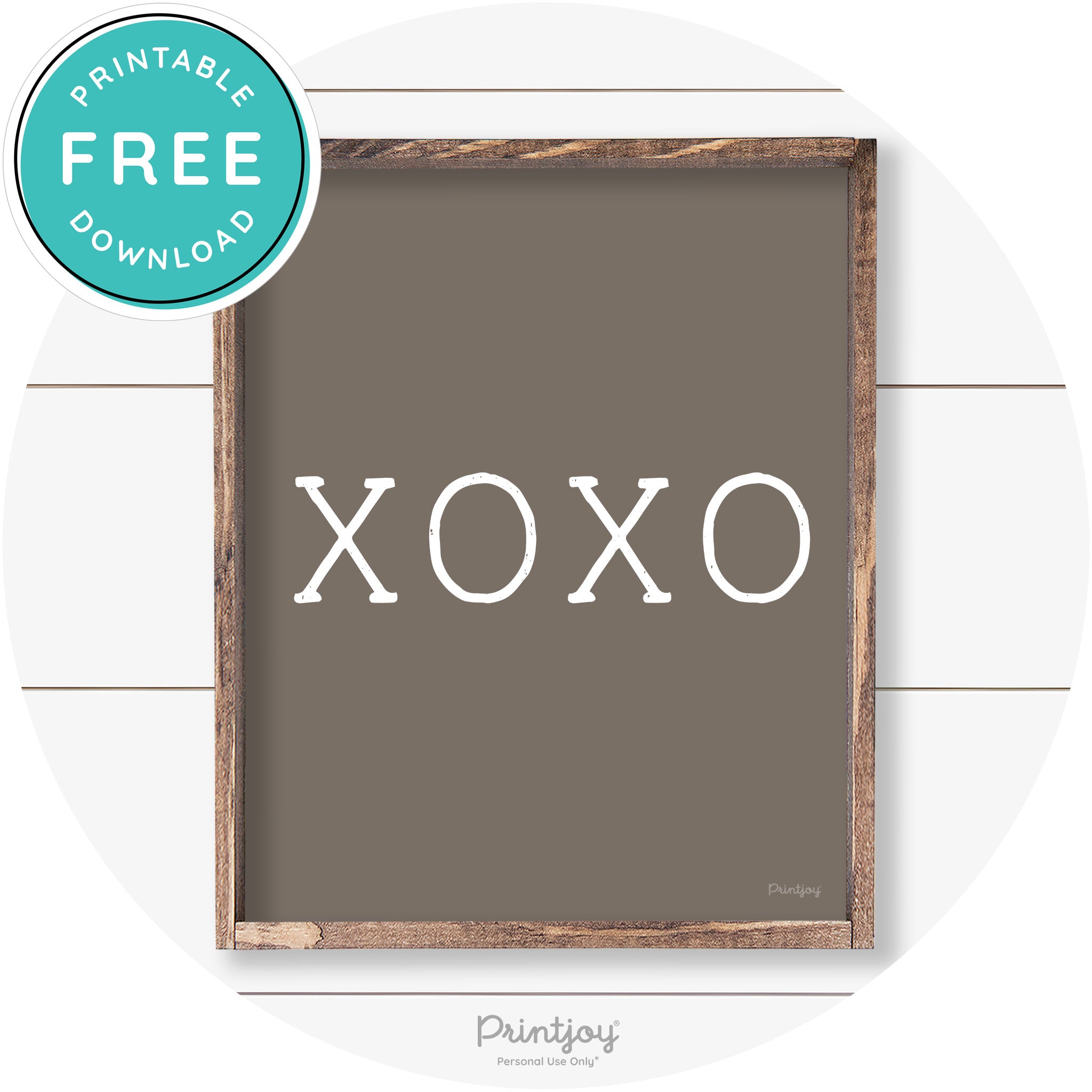 Xoxo Cute Couples Love Modern Farmhouse Wall Art Free Printable