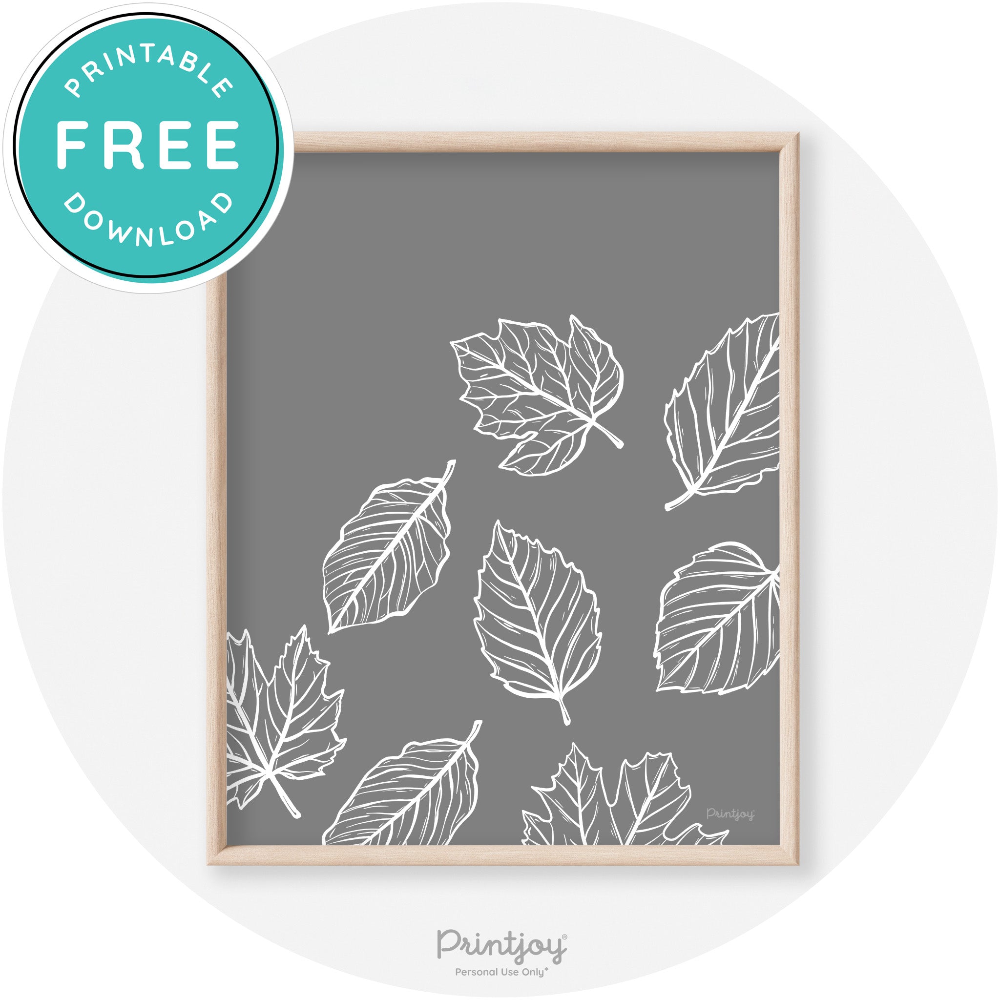Falling Leaves Drawing Fall Modern Transitional Wall Art Free Printable - Printjoy