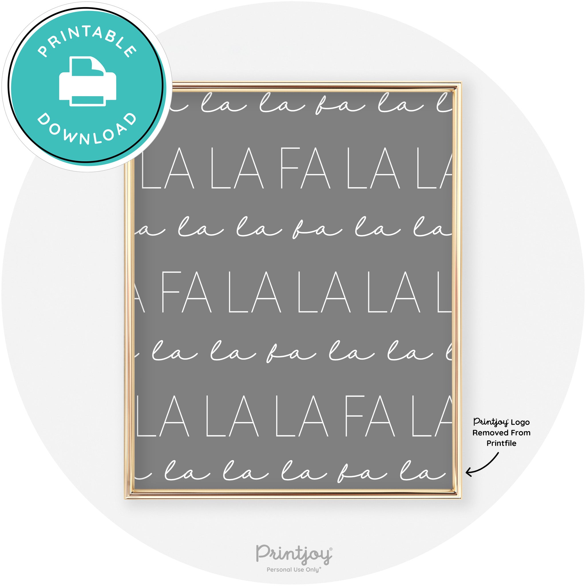 Fa La La Pattern Cute Modern Chic Wall Art Decor Free Printable - Printjoy
