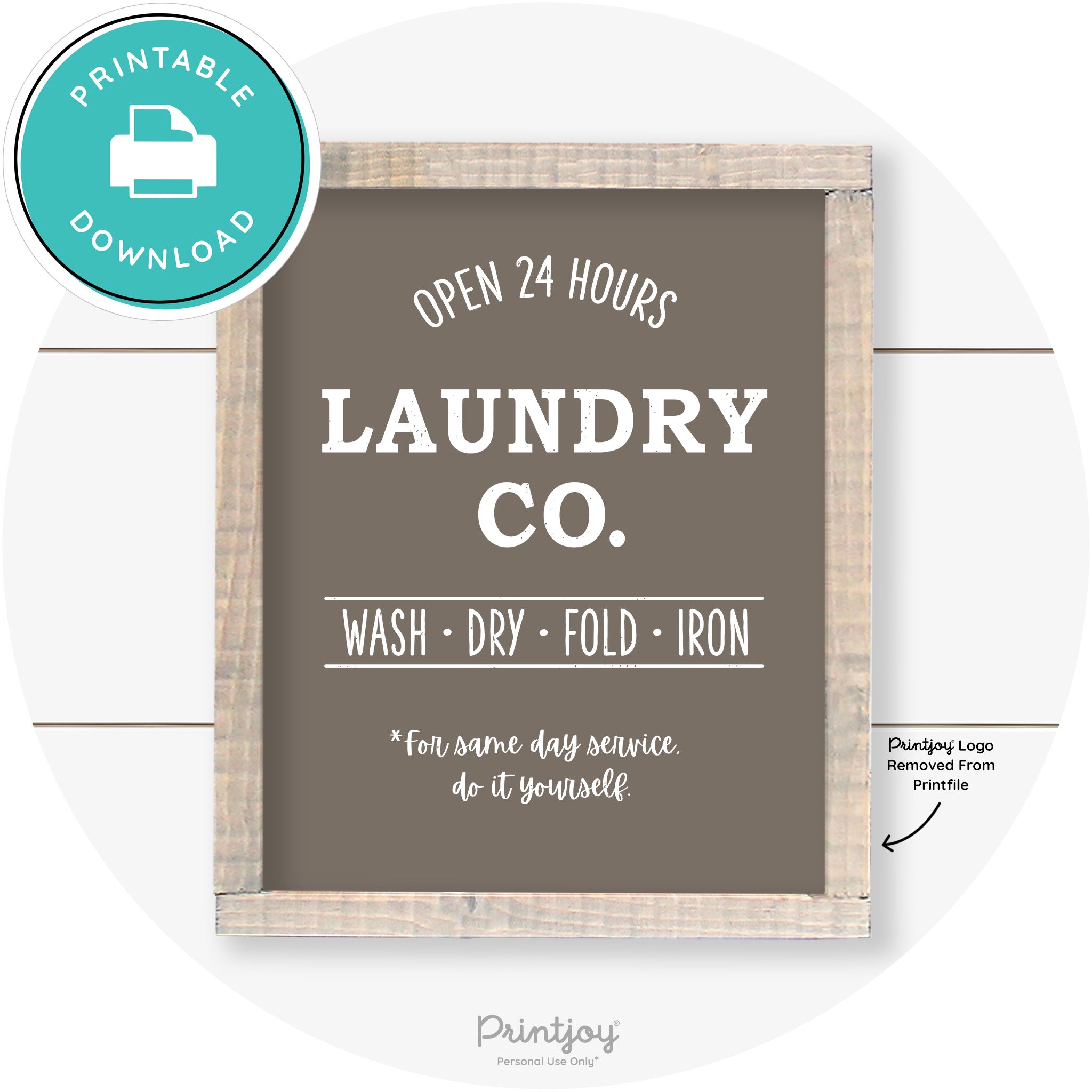 Laundry Co Do It Yourself Funny Farmhouse Wall Art Free Printable - Printjoy