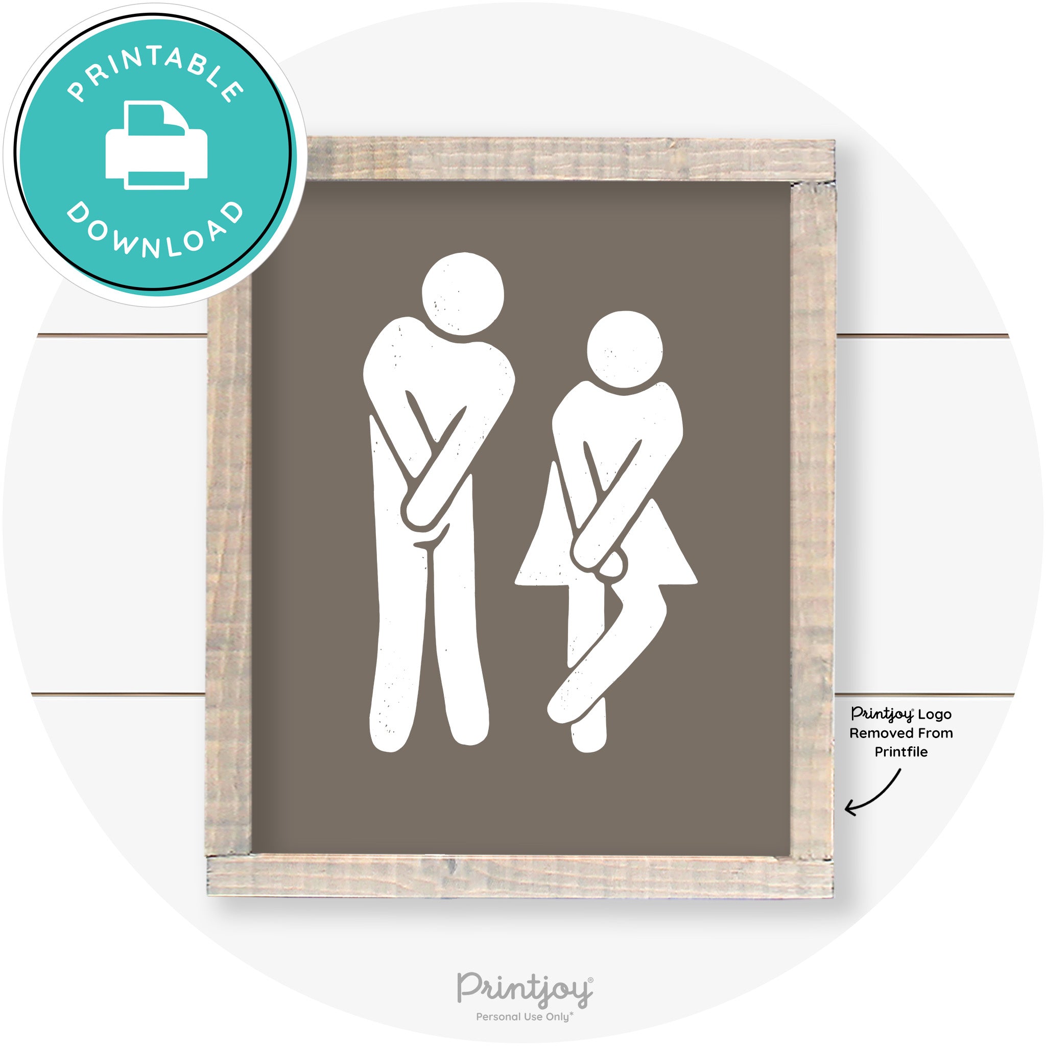Potty Dance Gotta Go Sign Funny Farmhouse Wall Art Free Printable - Printjoy