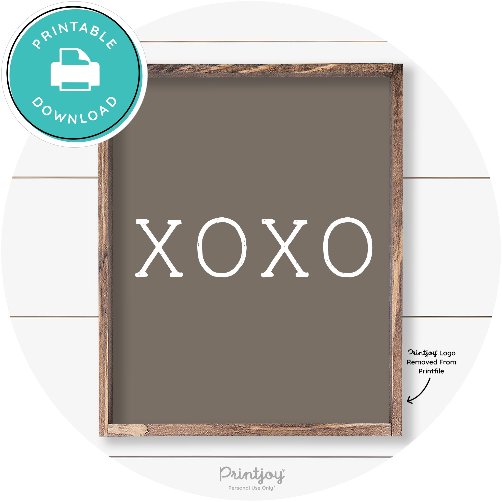 Xoxo Cute Couples Love Modern Farmhouse Wall Art Free Printable