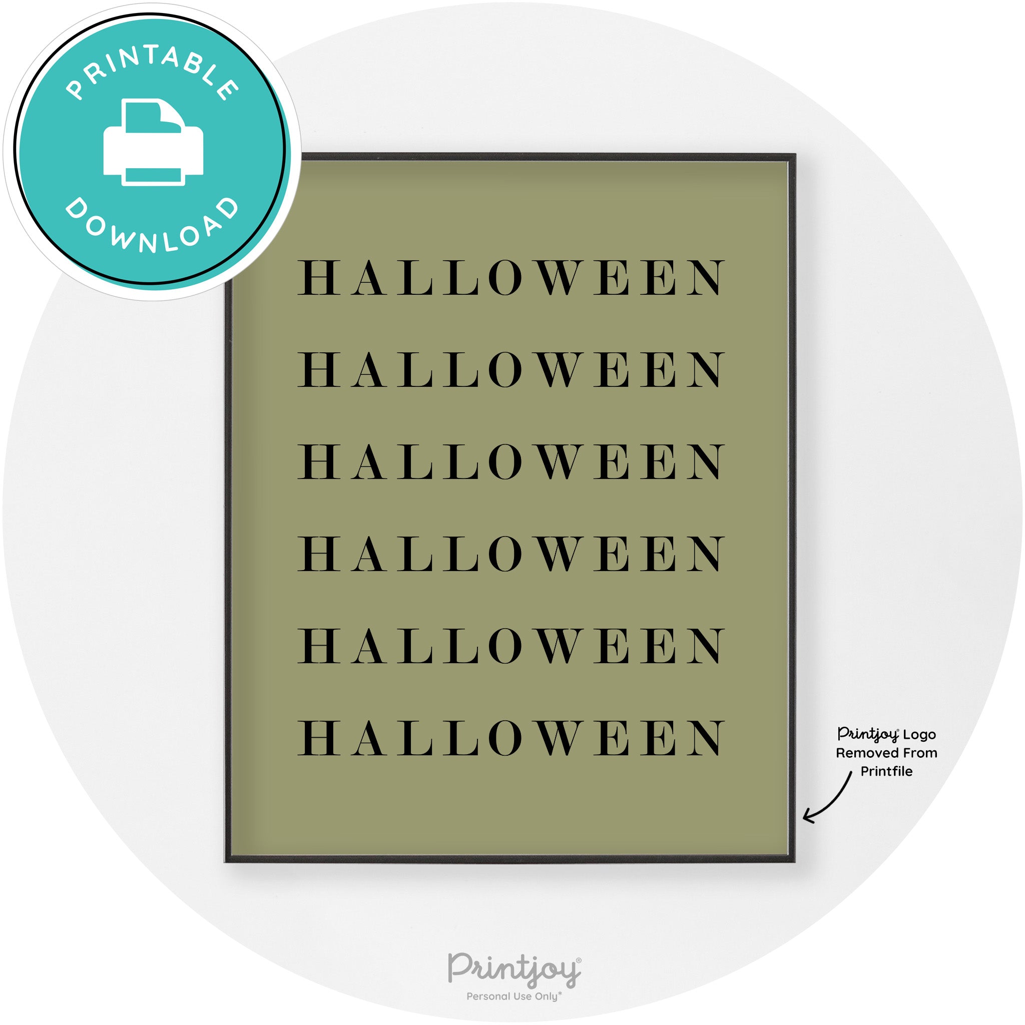 Halloween Cute Pattern Modern Chic Wall Art Decor Printable - Printjoy