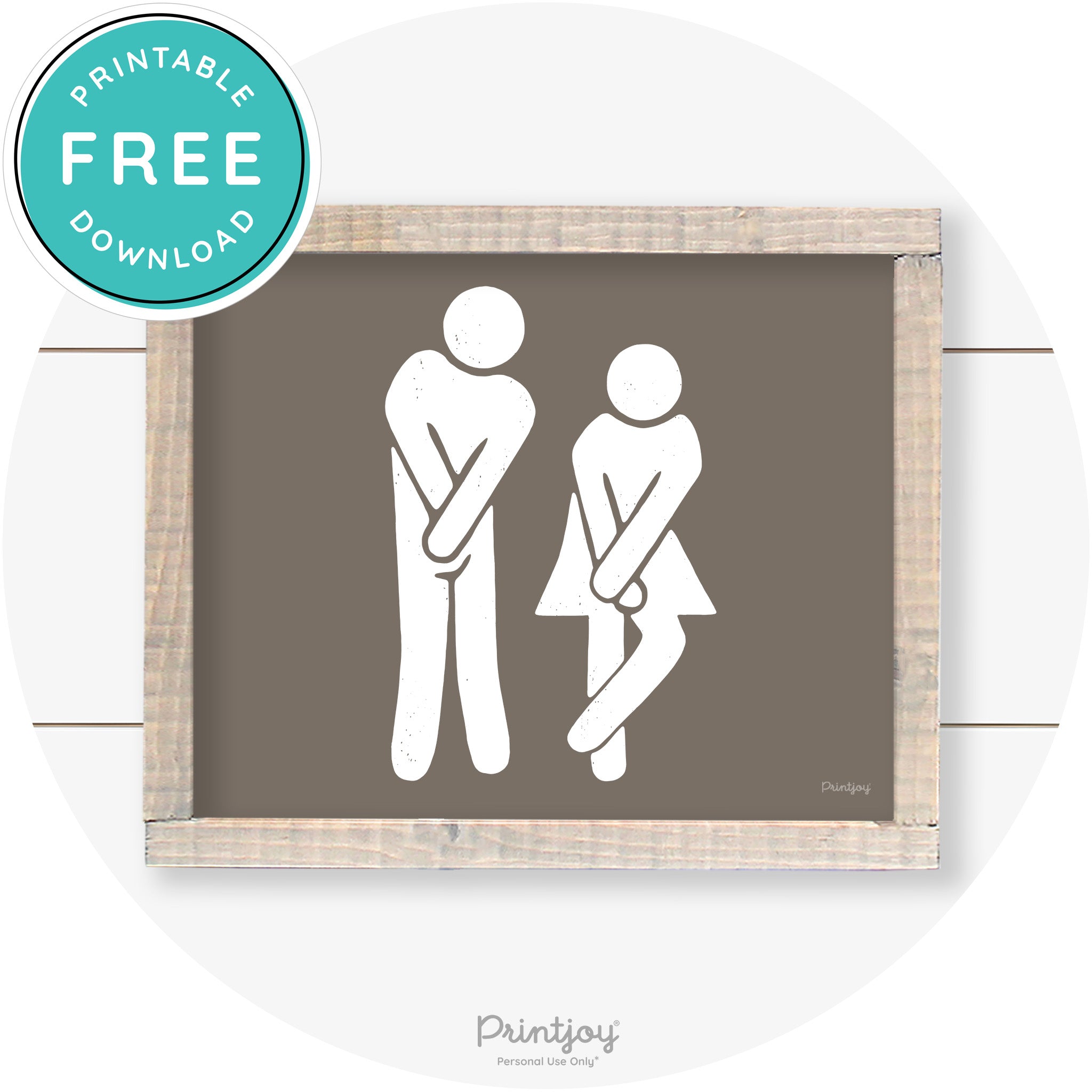 Potty Dance Gotta Go Sign Funny Farmhouse Wall Art Free Printable - Printjoy