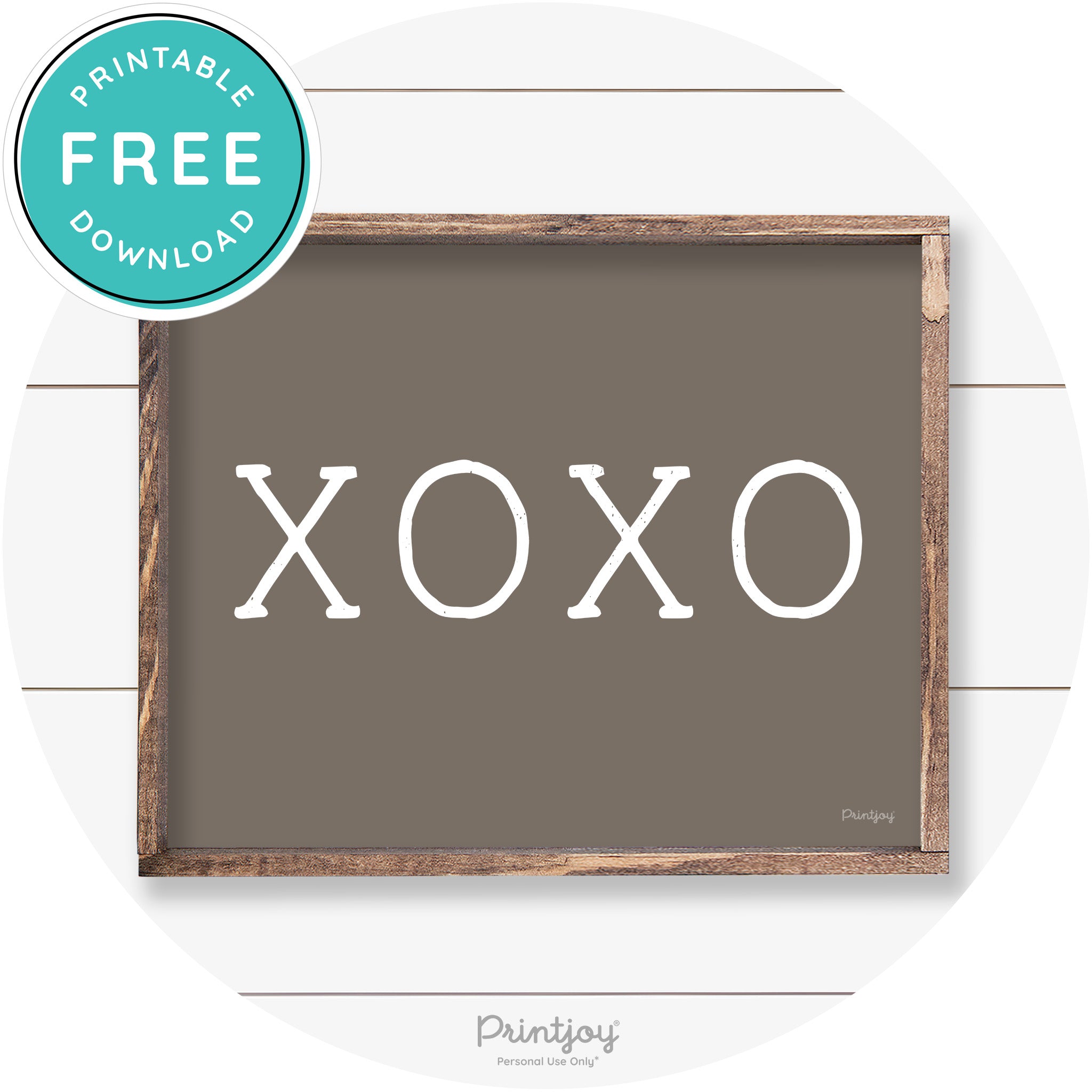 Xoxo Cute Couples Love Modern Farmhouse Wall Art Free Printable