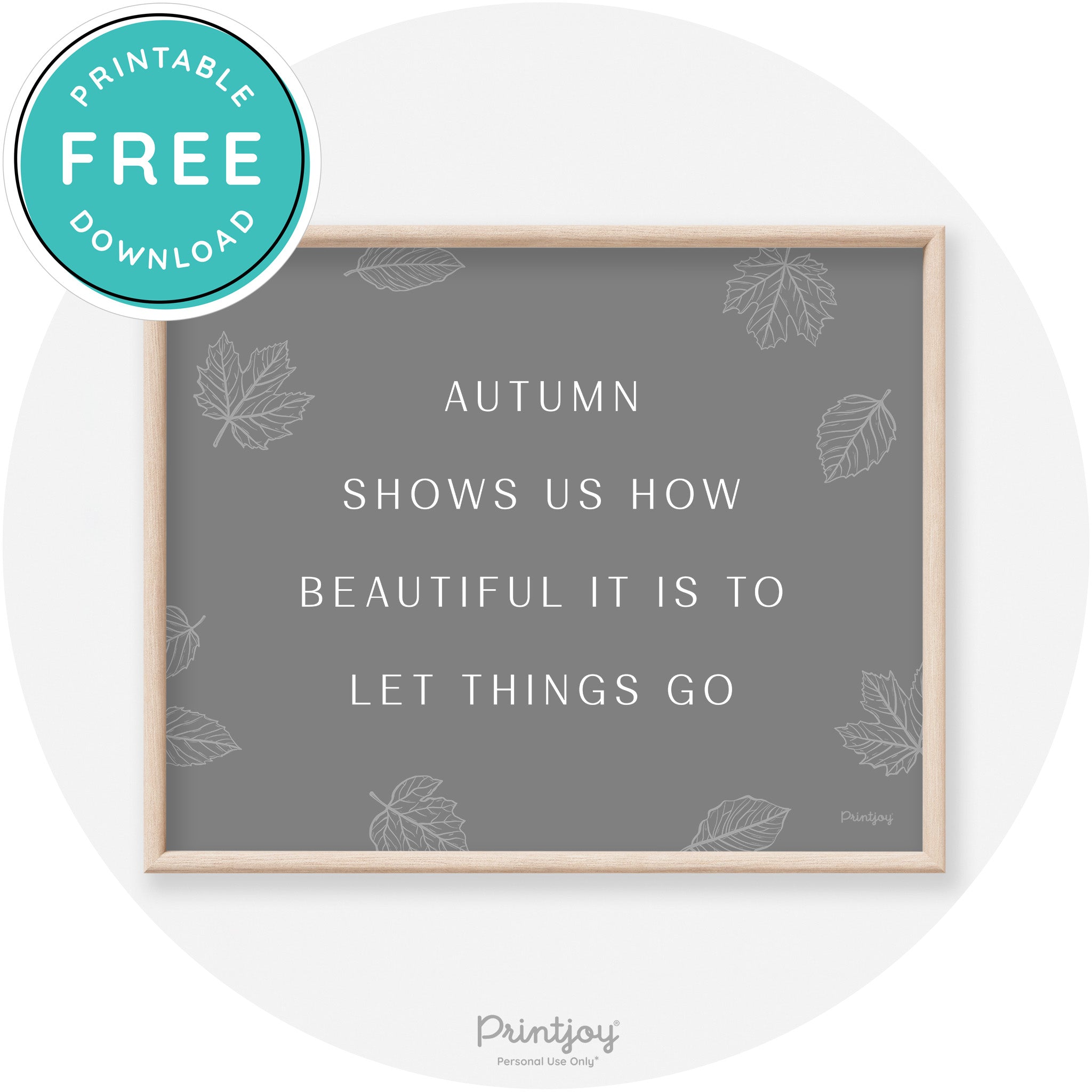 Fall Quote Autumn Let Things Go Transitional Wall Art Free Printable - Printjoy