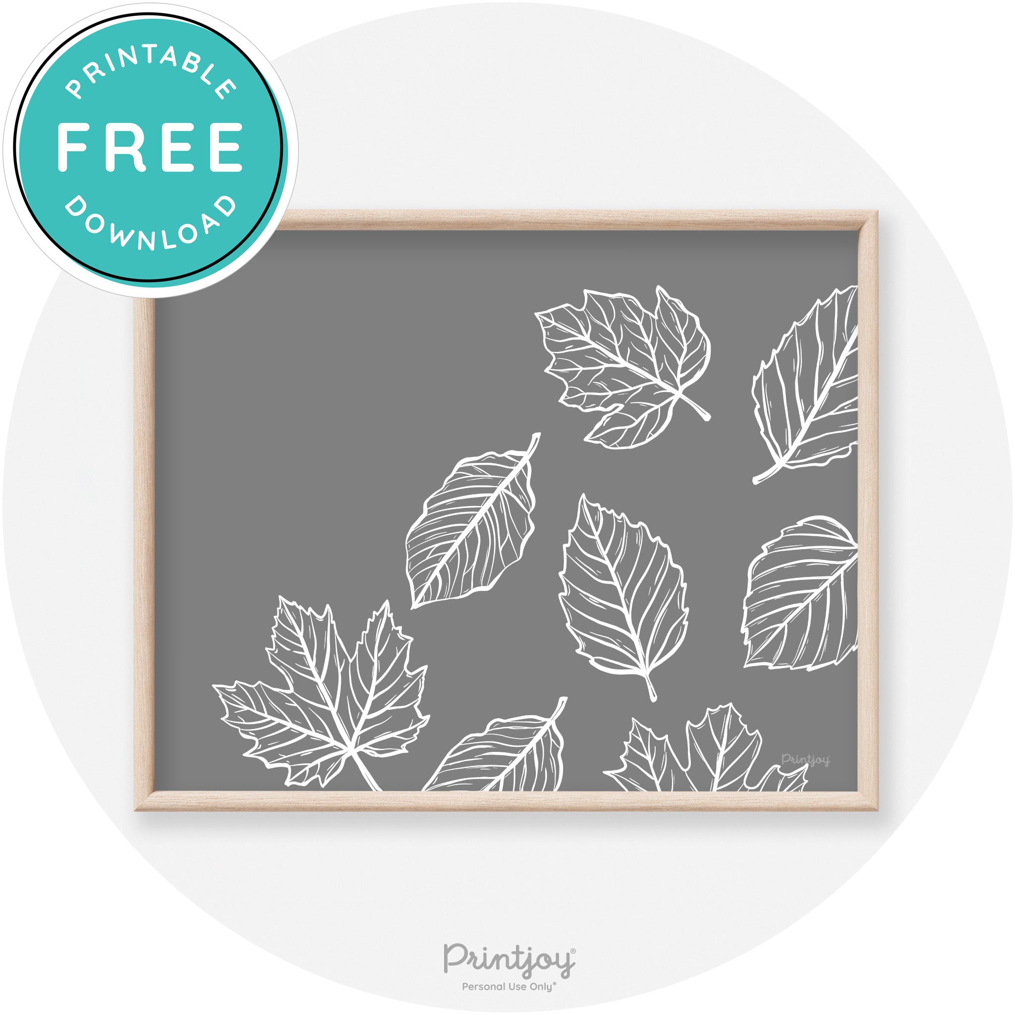 Falling Leaves Drawing Fall Modern Transitional Wall Art Free Printable - Printjoy