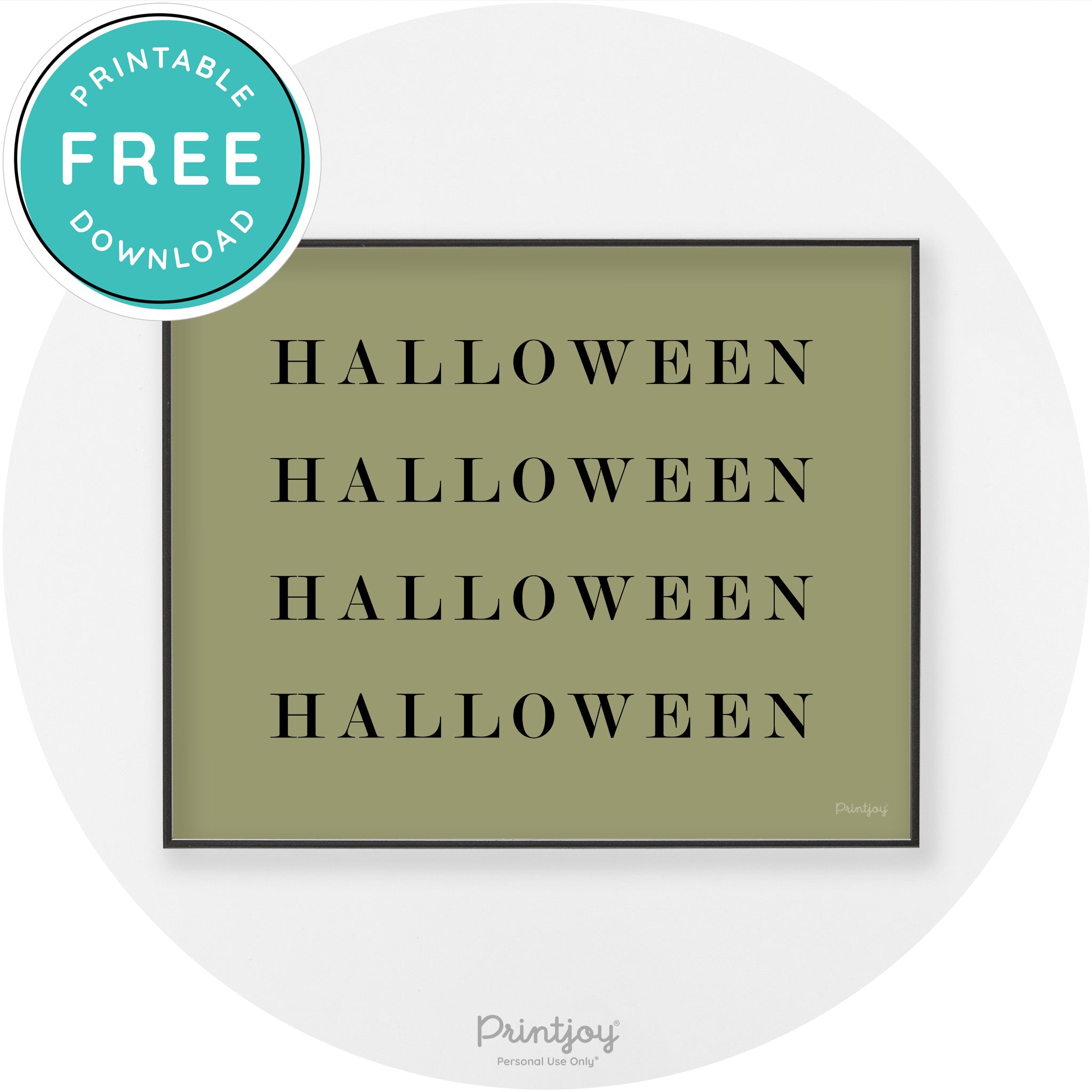 Halloween Cute Pattern Modern Chic Wall Art Decor Printable - Printjoy