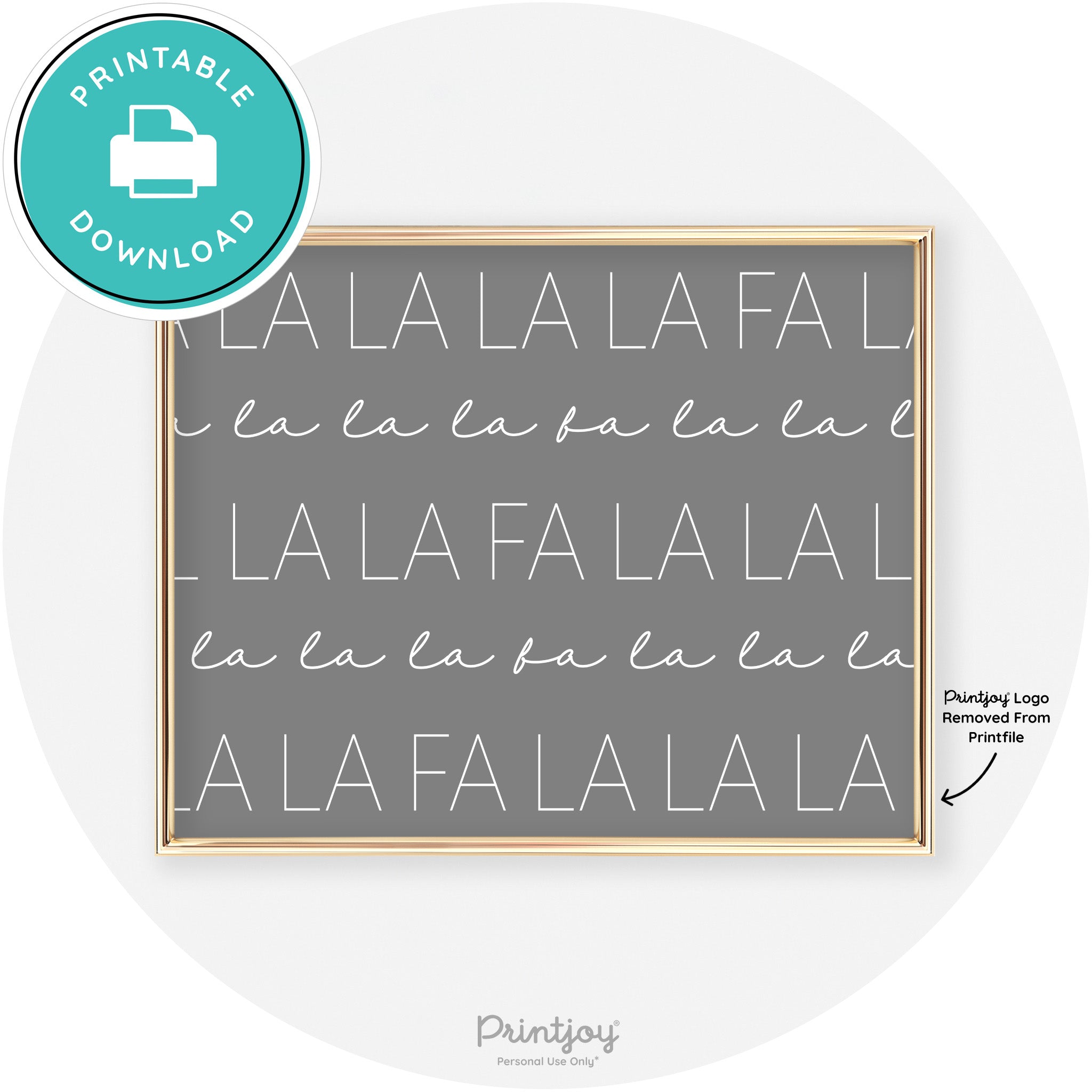 Fa La La Pattern Cute Modern Chic Wall Art Decor Free Printable - Printjoy