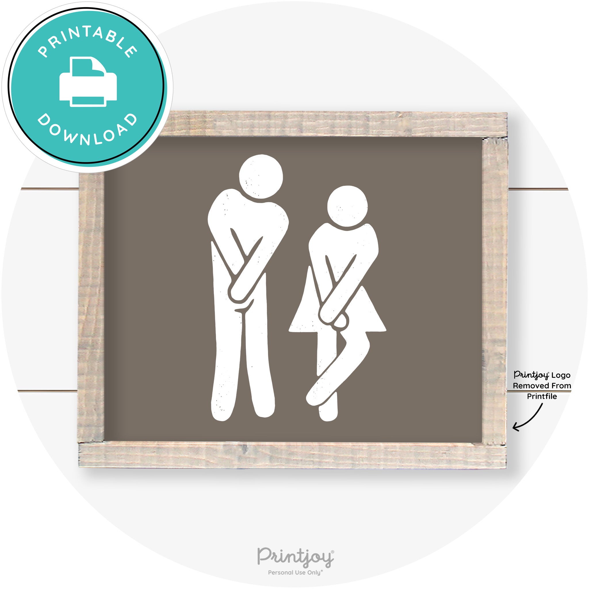 Potty Dance Gotta Go Sign Funny Farmhouse Wall Art Free Printable - Printjoy