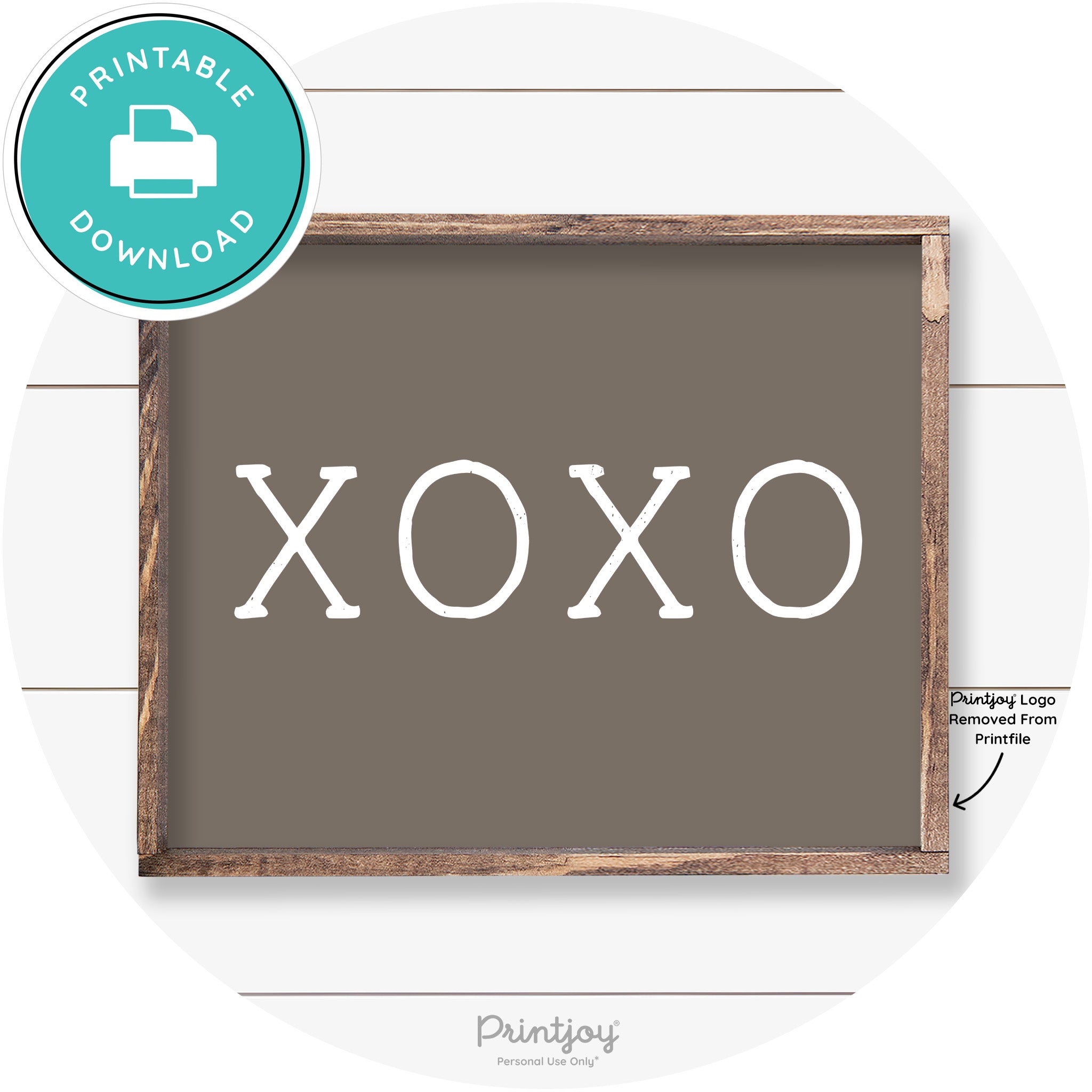 Xoxo Cute Couples Love Modern Farmhouse Wall Art Free Printable