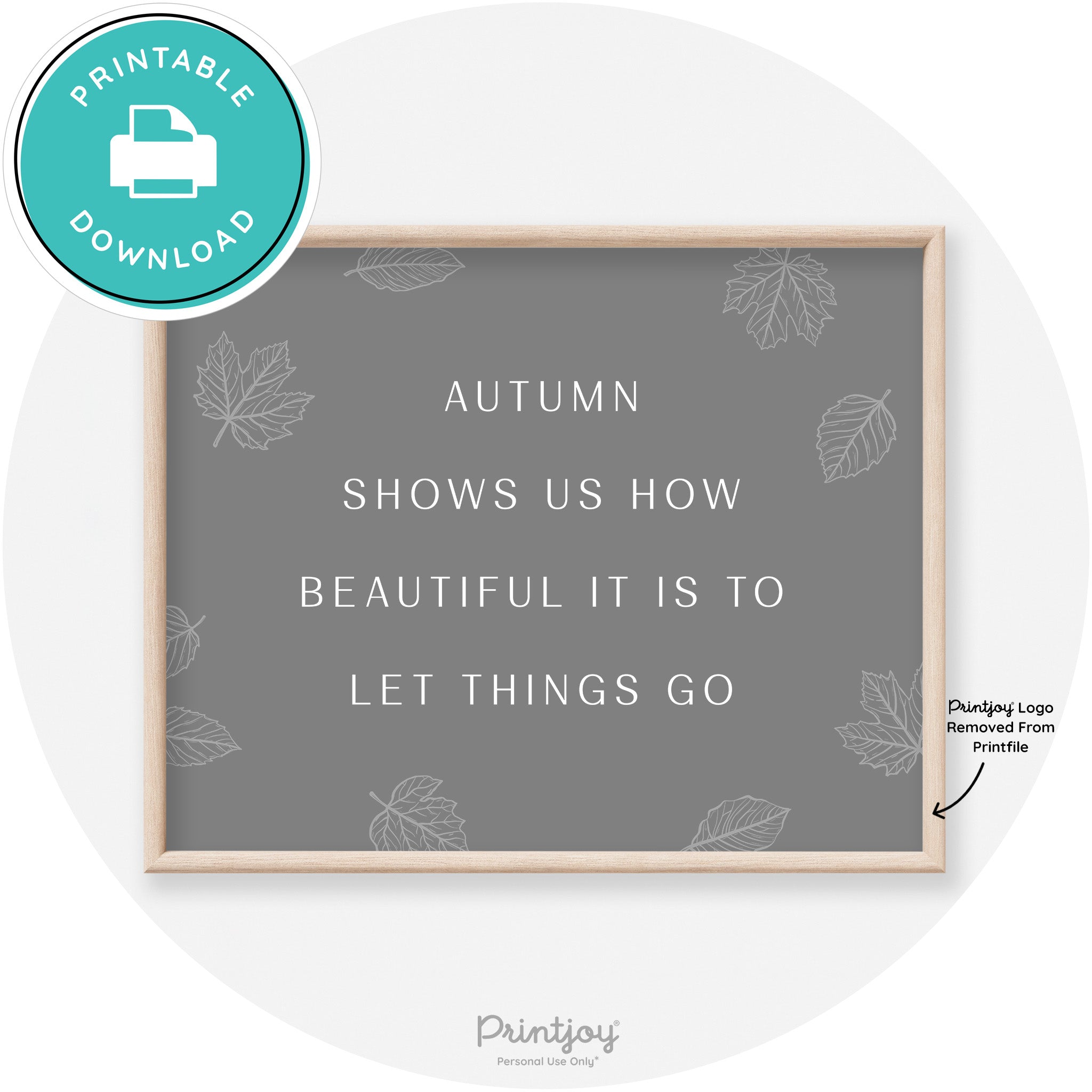Fall Quote Autumn Let Things Go Transitional Wall Art Free Printable - Printjoy