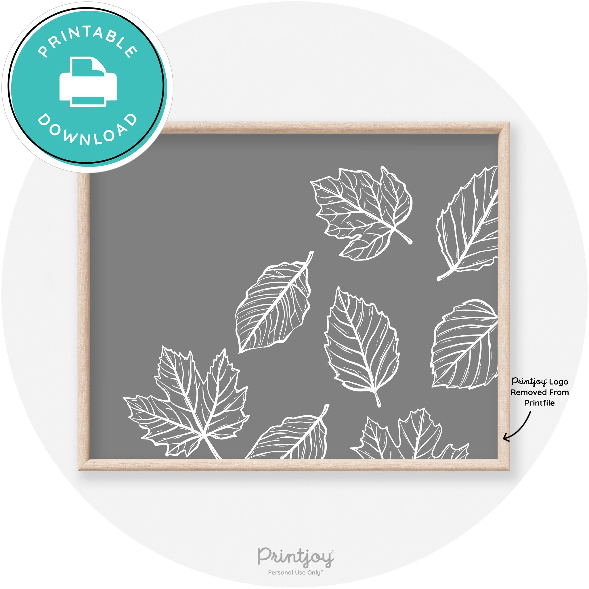Falling Leaves Drawing Fall Modern Transitional Wall Art Free Printable - Printjoy