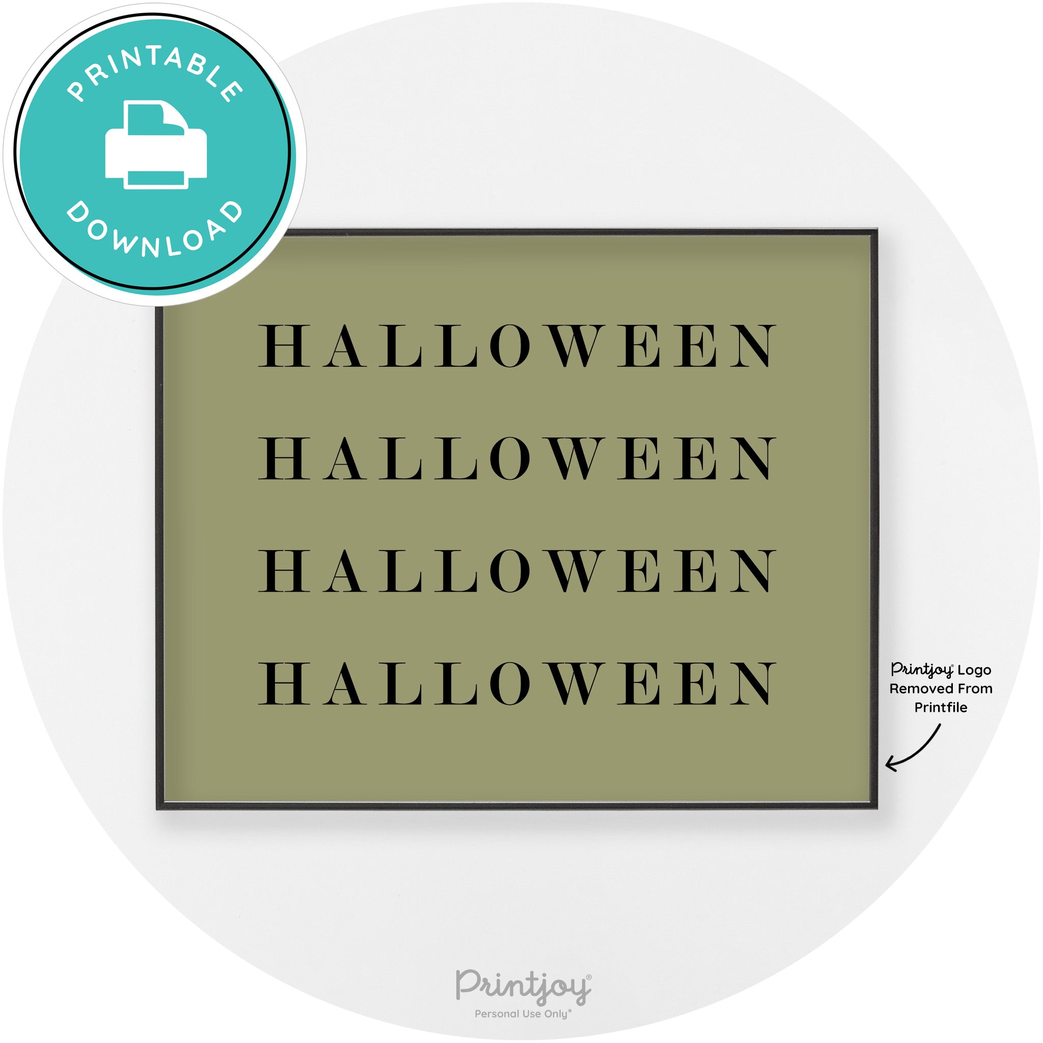 Halloween Cute Pattern Modern Chic Wall Art Decor Printable - Printjoy