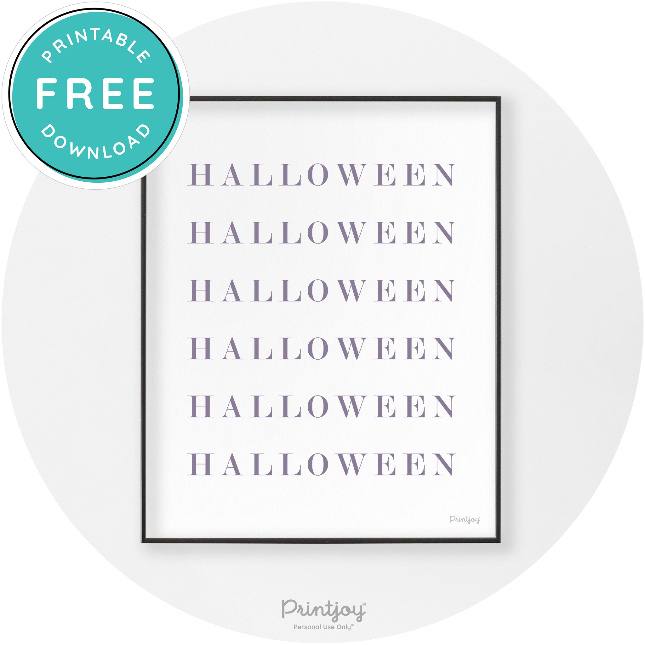 Halloween Cute Pattern Modern Chic Wall Art Decor Printable - Printjoy
