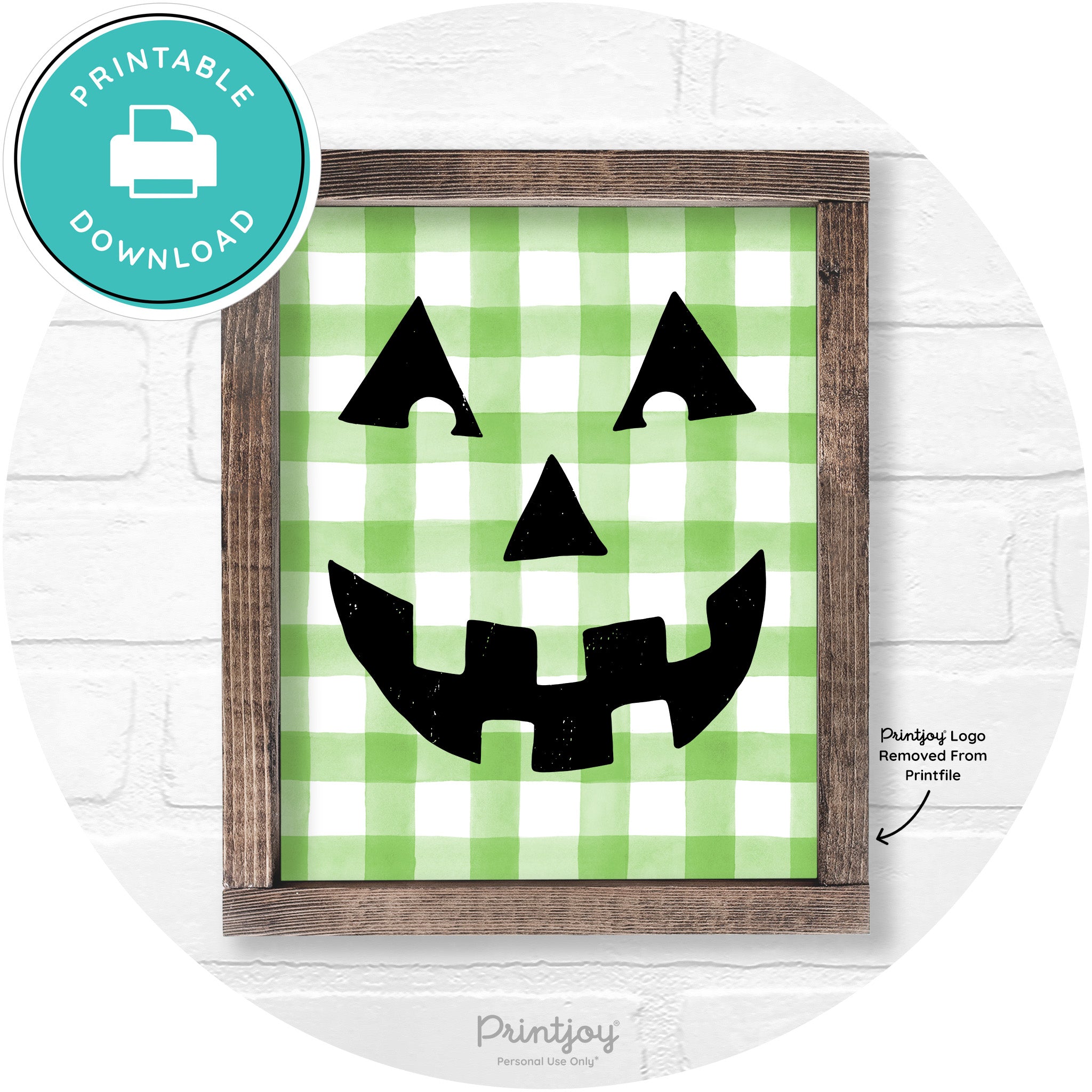 Jack O Lantern Halloween Rustic Farmhouse Wall Art Free Printable - Printjoy