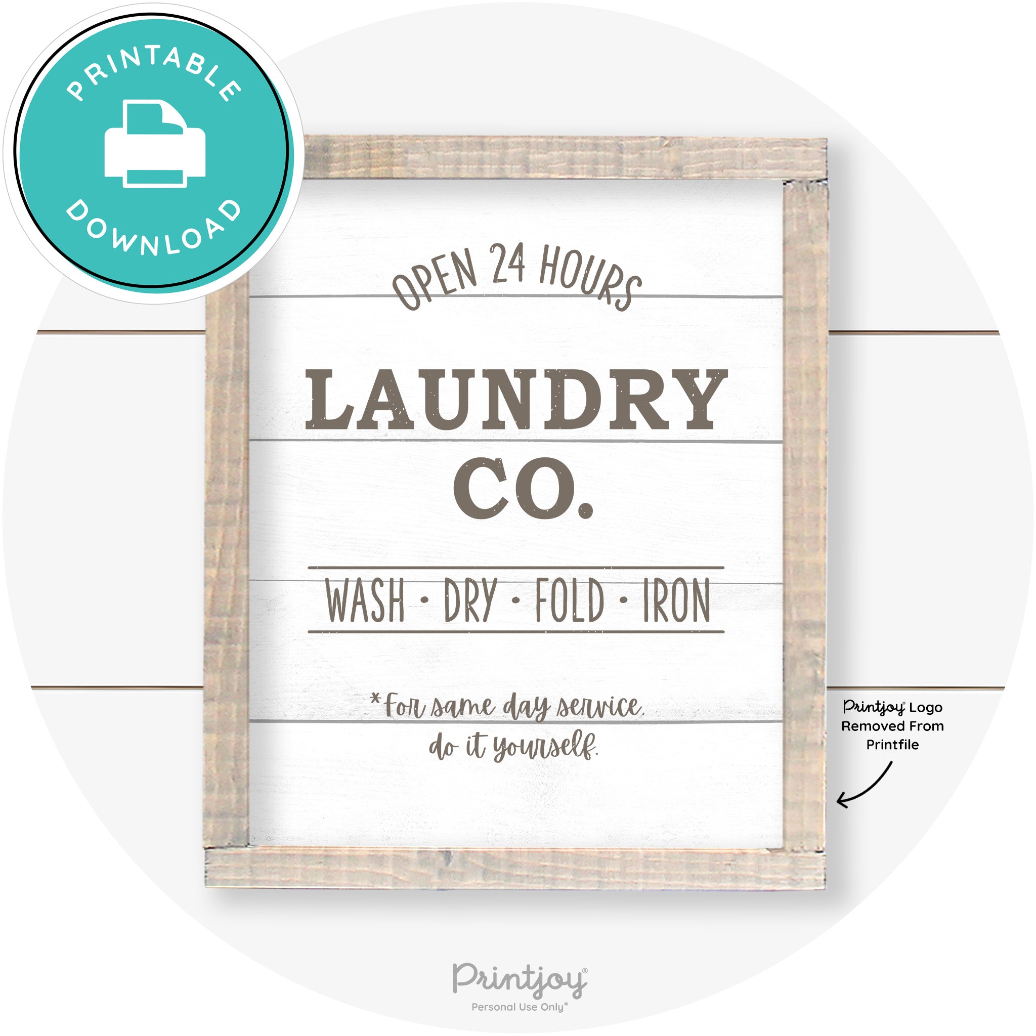 Laundry Co Do It Yourself Funny Farmhouse Wall Art Free Printable - Printjoy