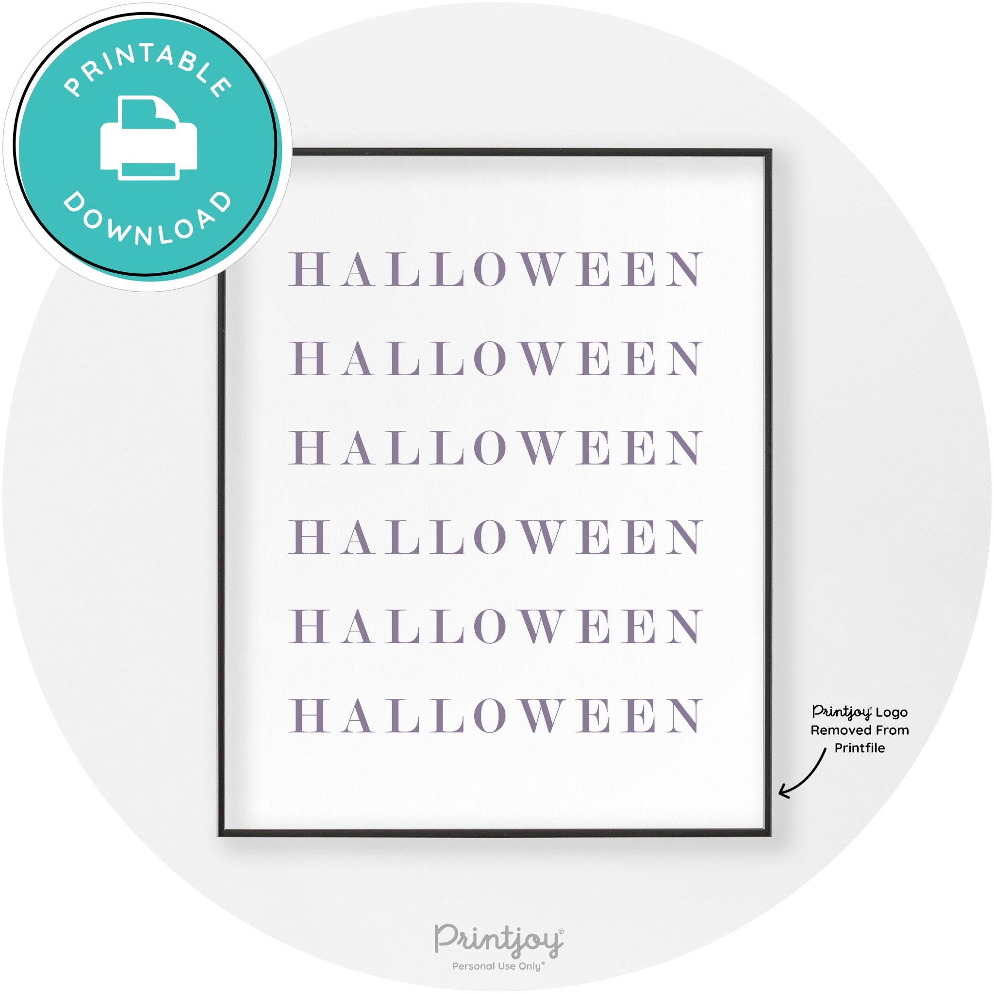 Halloween Cute Pattern Modern Chic Wall Art Decor Printable - Printjoy