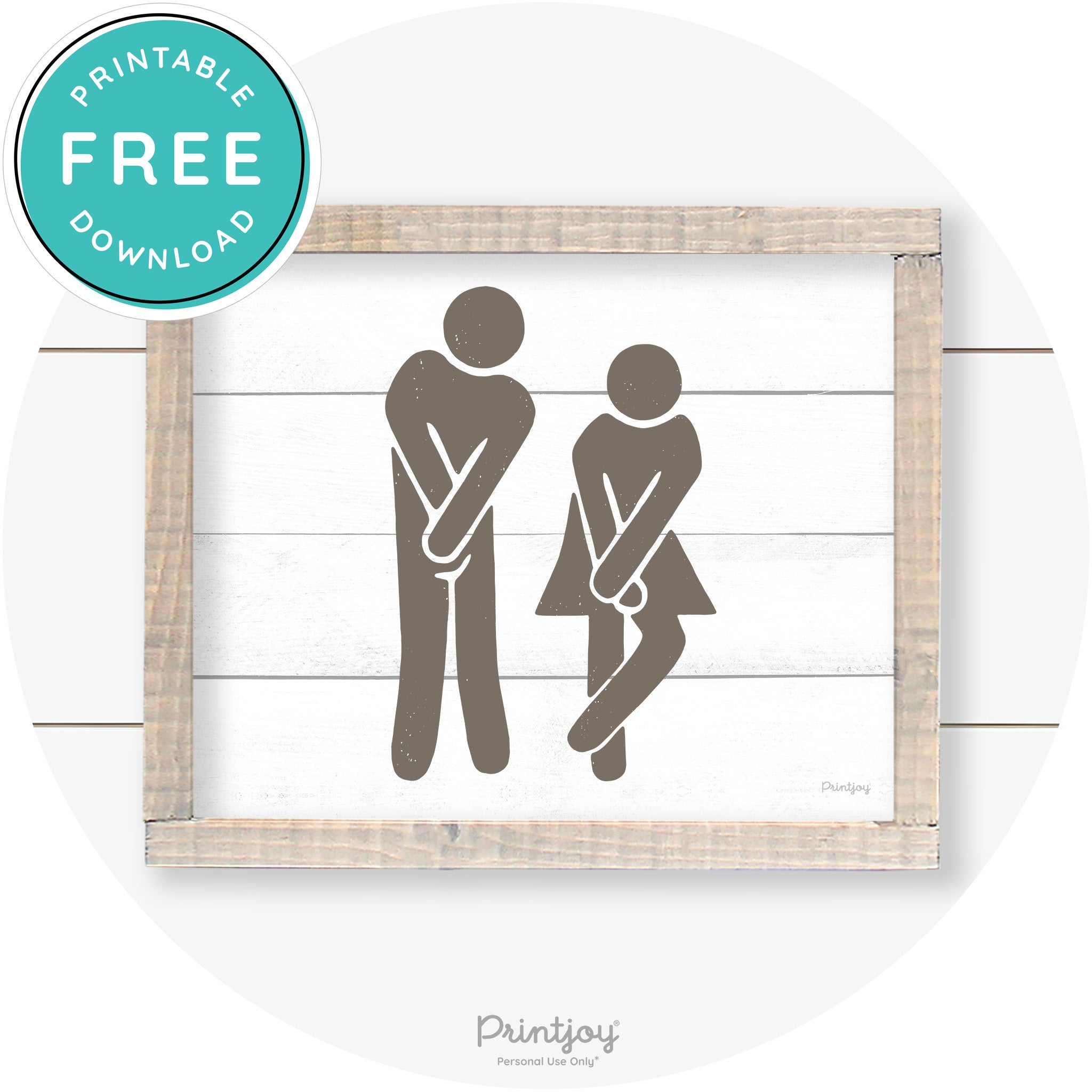 Potty Dance Gotta Go Sign Funny Farmhouse Wall Art Free Printable - Printjoy
