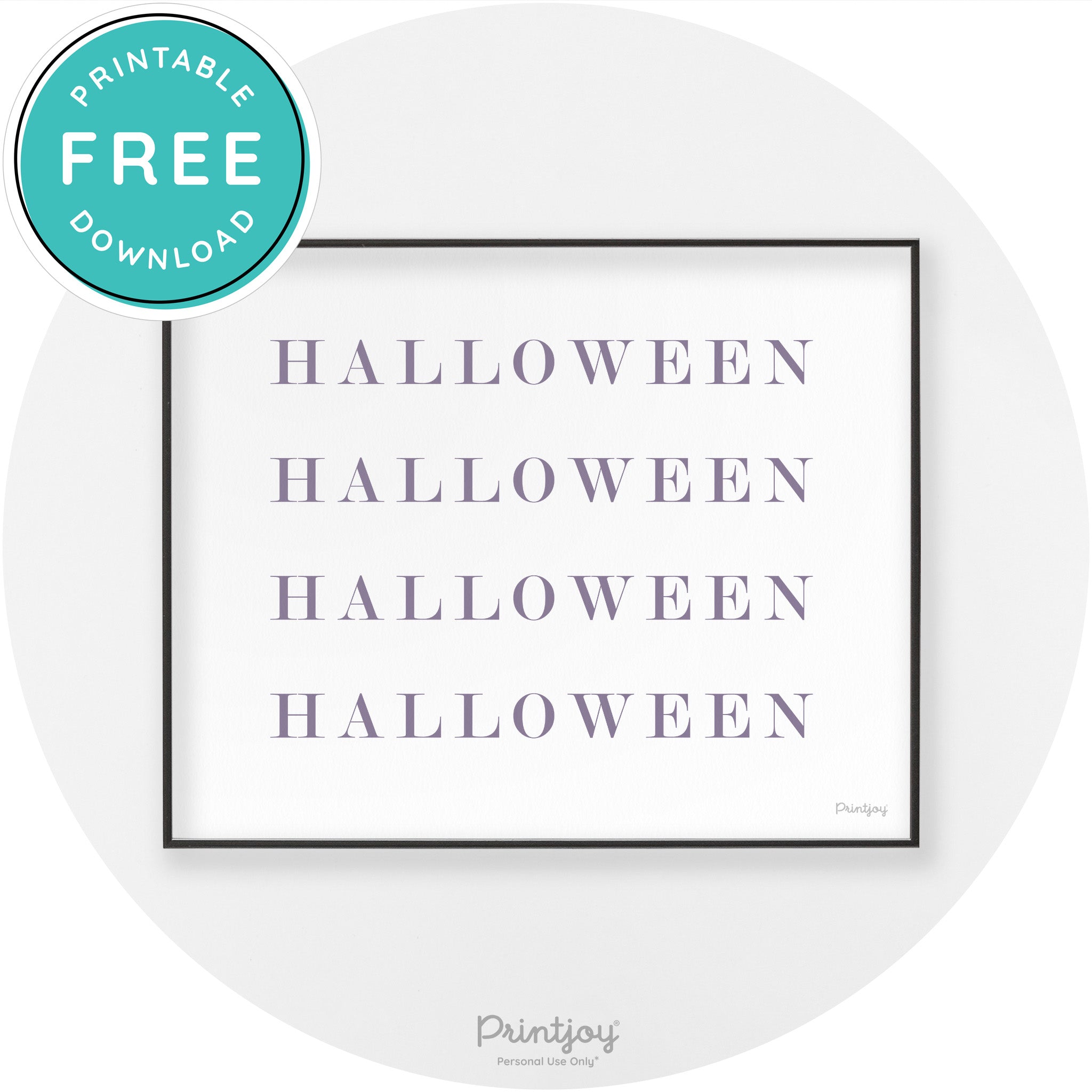Halloween Cute Pattern Modern Chic Wall Art Decor Printable - Printjoy