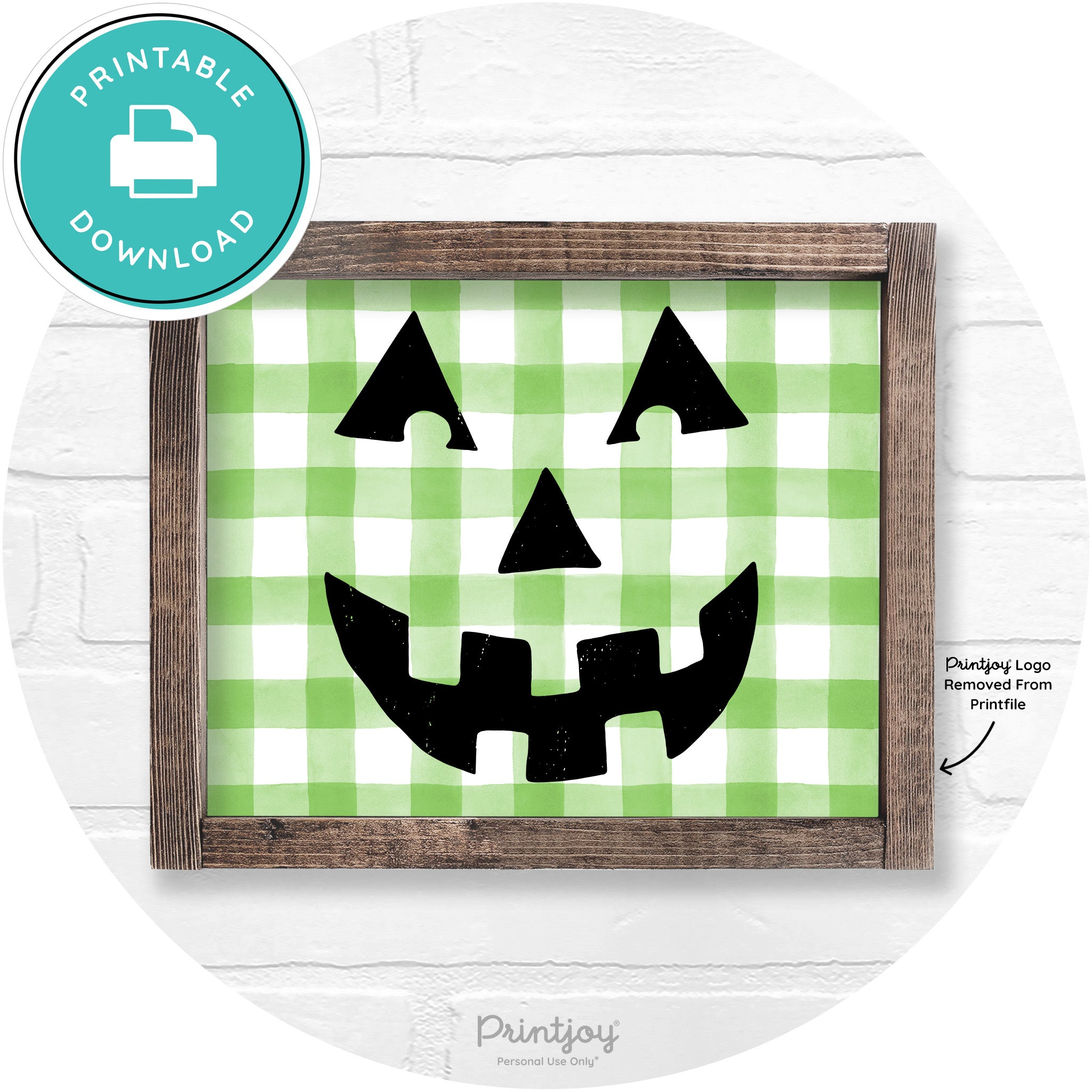 Jack O Lantern Halloween Rustic Farmhouse Wall Art Free Printable - Printjoy