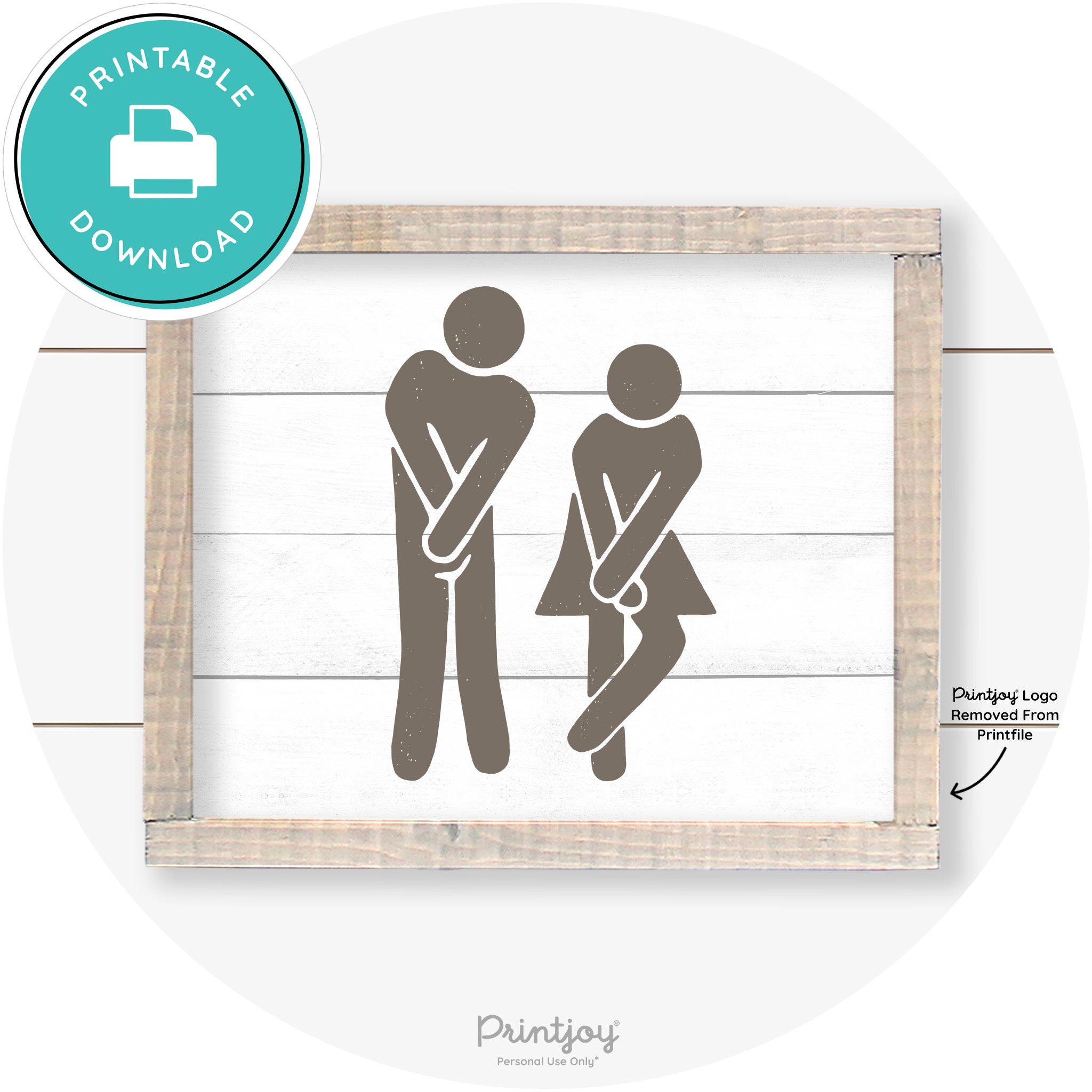 Potty Dance Gotta Go Sign Funny Farmhouse Wall Art Free Printable - Printjoy