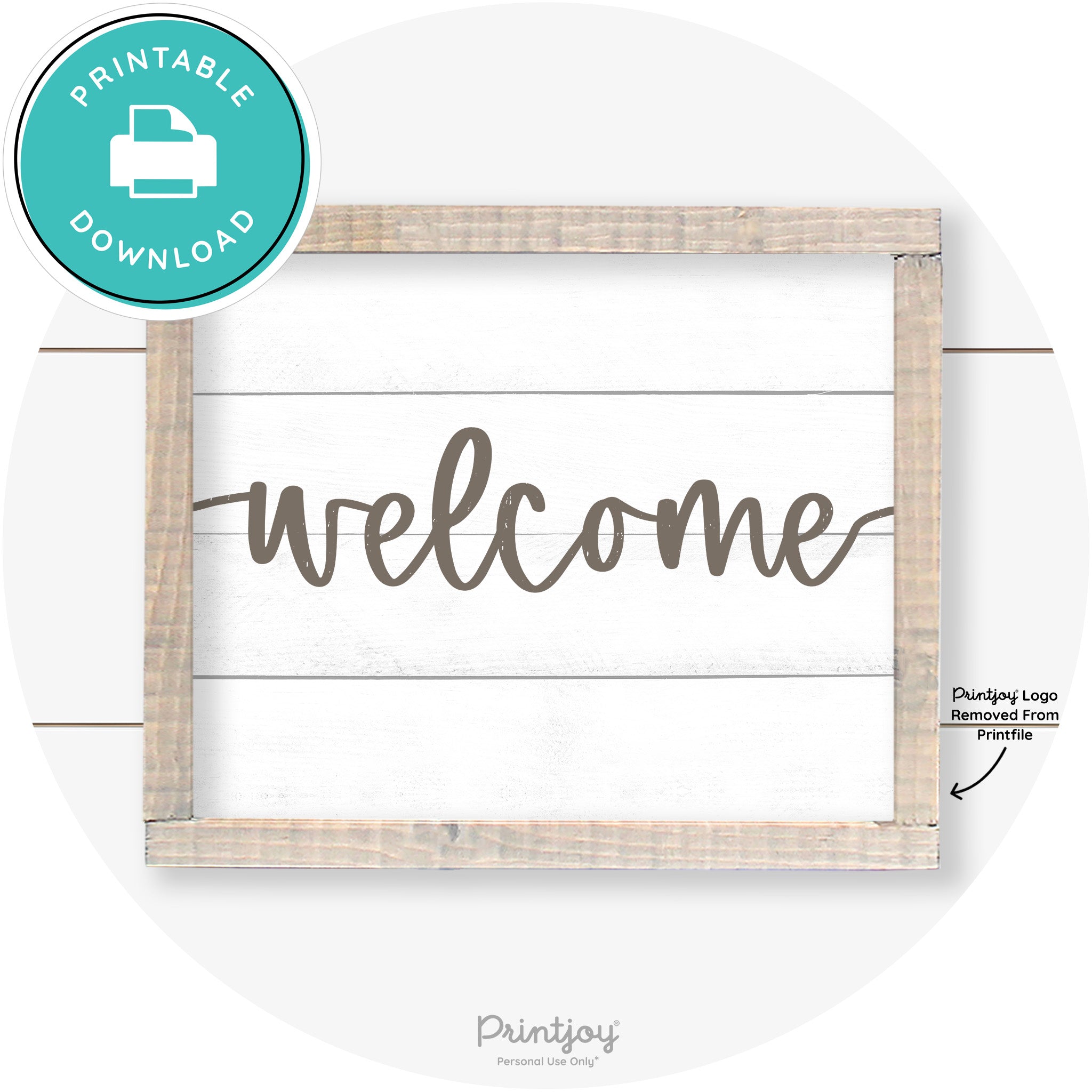 Welcome Entryway Sign Cute Farmhouse Wall Art Decor Free Printable