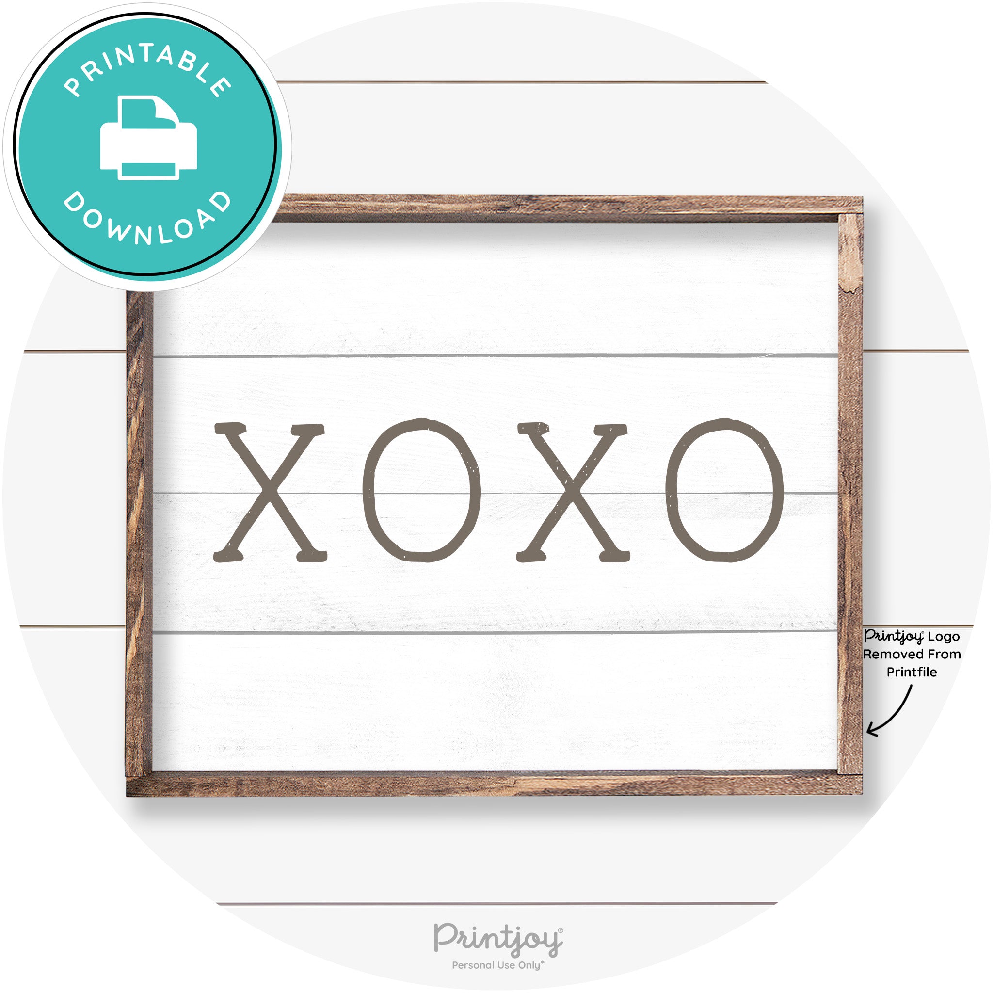 Xoxo Cute Couples Love Modern Farmhouse Wall Art Free Printable