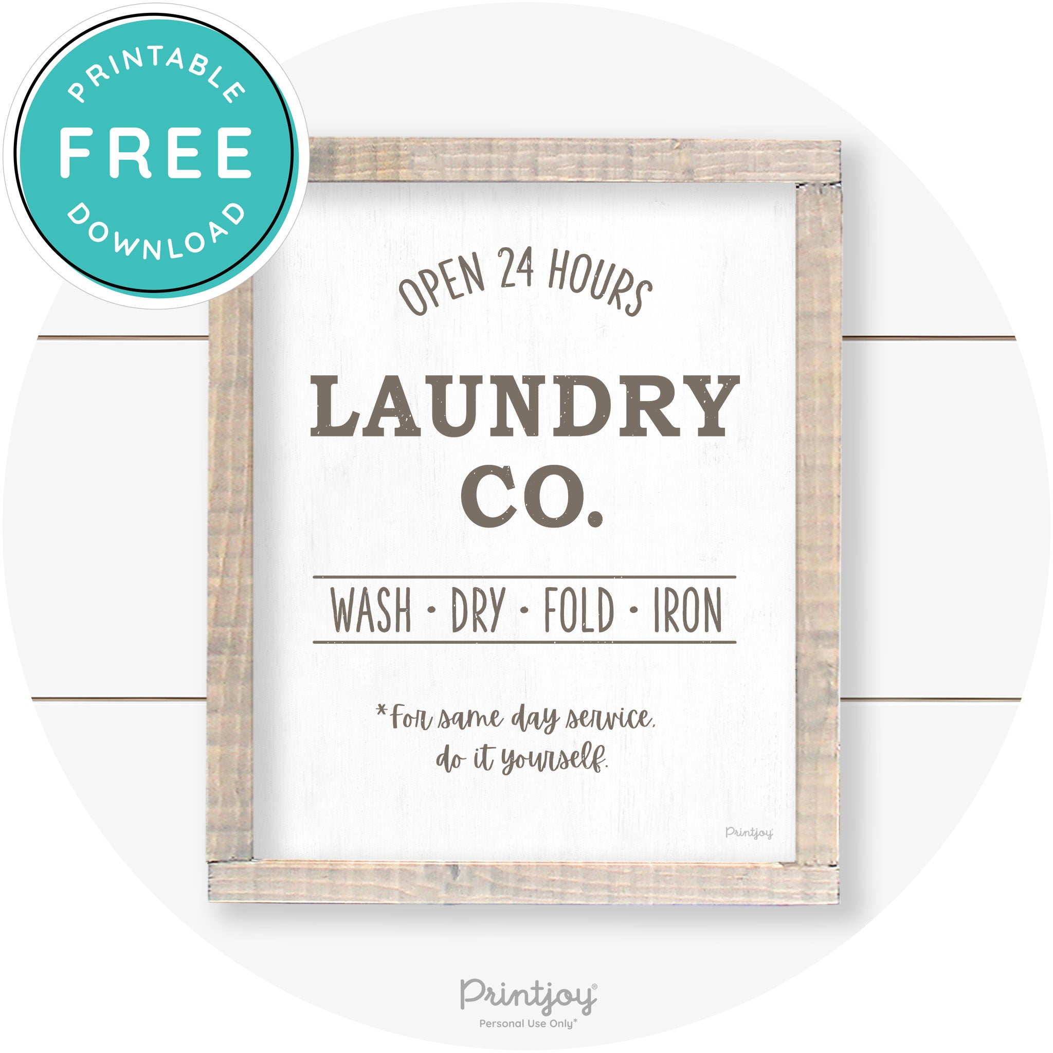 Laundry Co Do It Yourself Funny Farmhouse Wall Art Free Printable - Printjoy