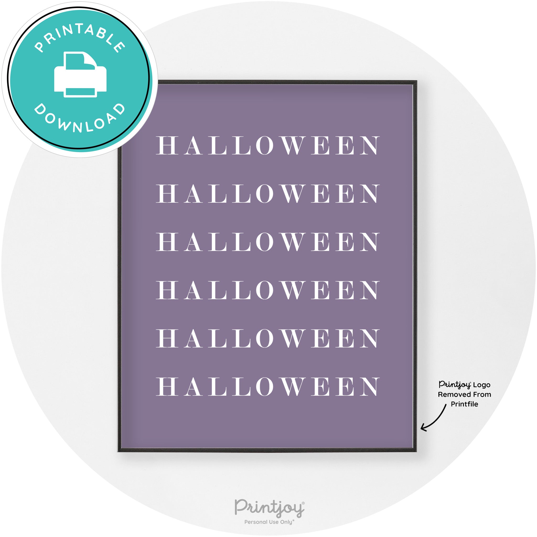 Halloween Cute Pattern Modern Chic Wall Art Decor Printable - Printjoy