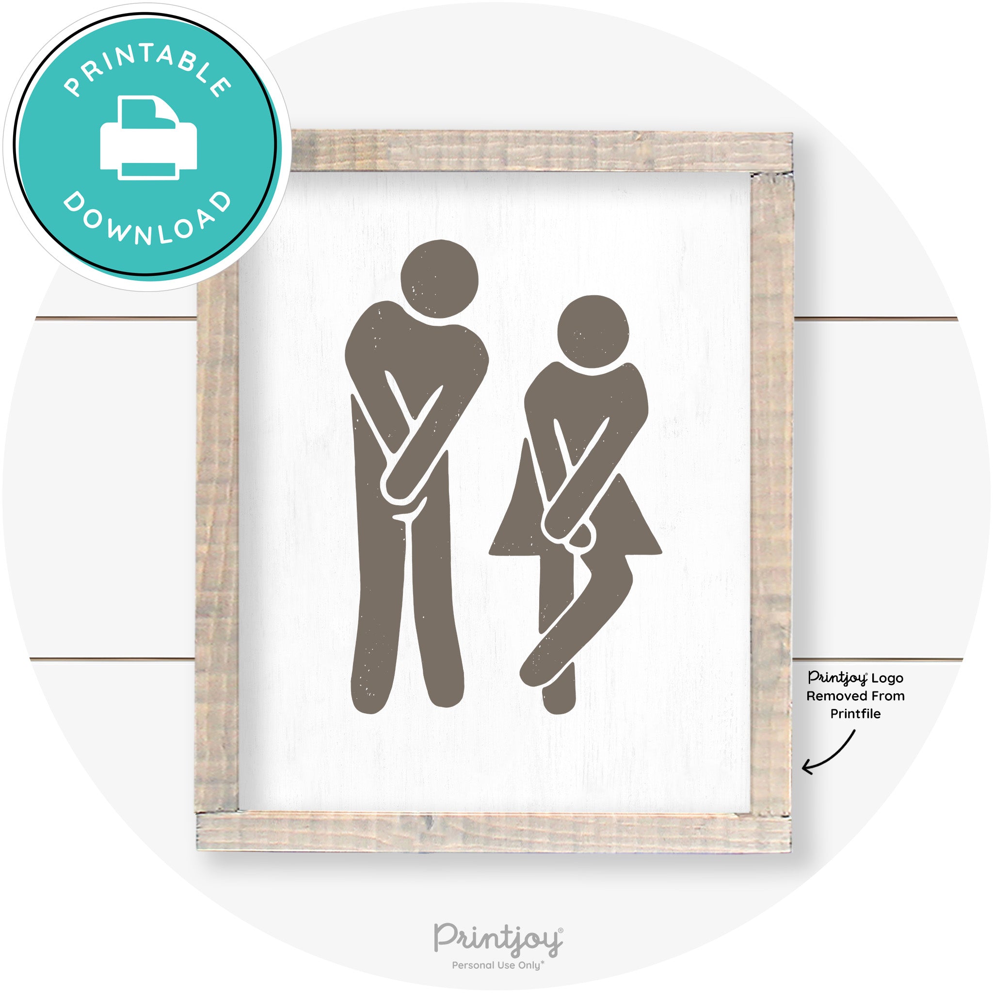 Potty Dance Gotta Go Sign Funny Farmhouse Wall Art Free Printable - Printjoy