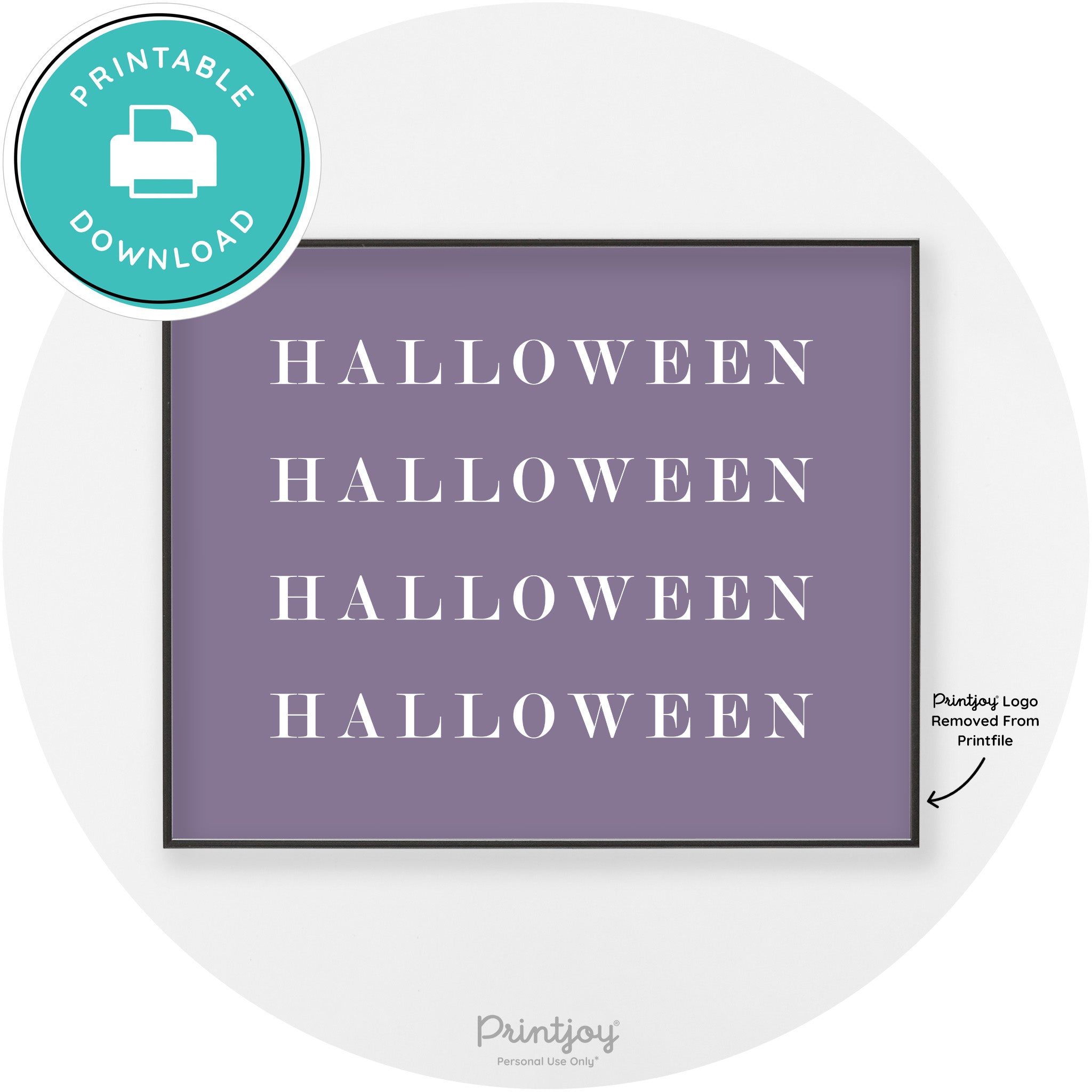 Halloween Cute Pattern Modern Chic Wall Art Decor Printable - Printjoy