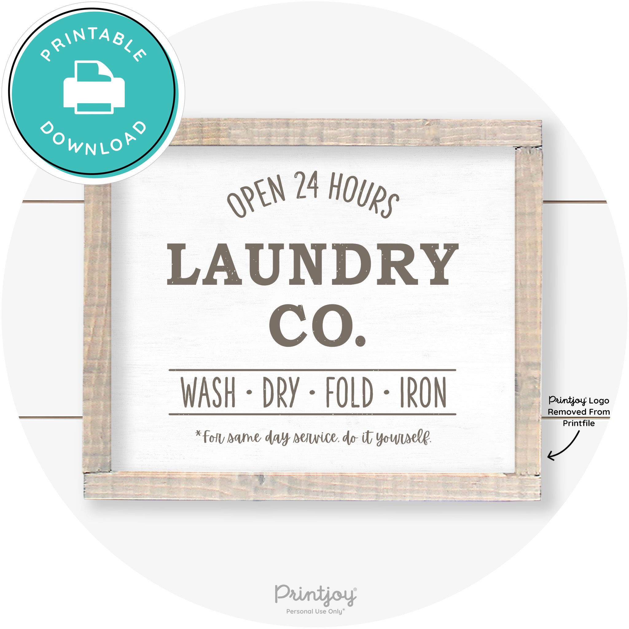 Laundry Co Do It Yourself Funny Farmhouse Wall Art Free Printable - Printjoy