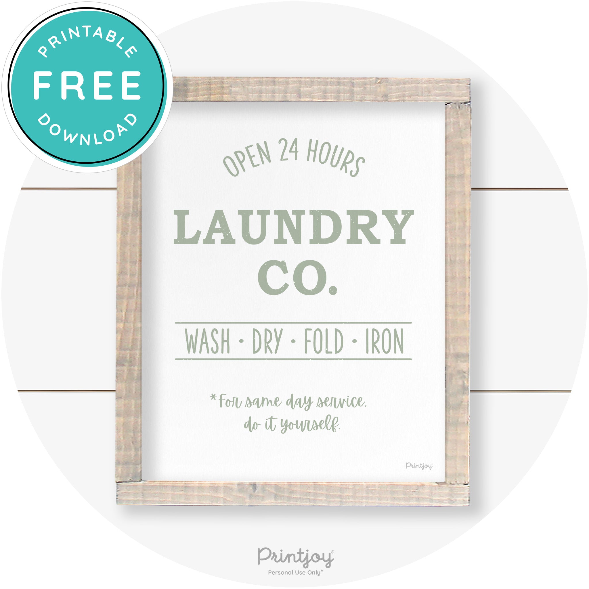 Laundry Co Do It Yourself Funny Farmhouse Wall Art Free Printable - Printjoy