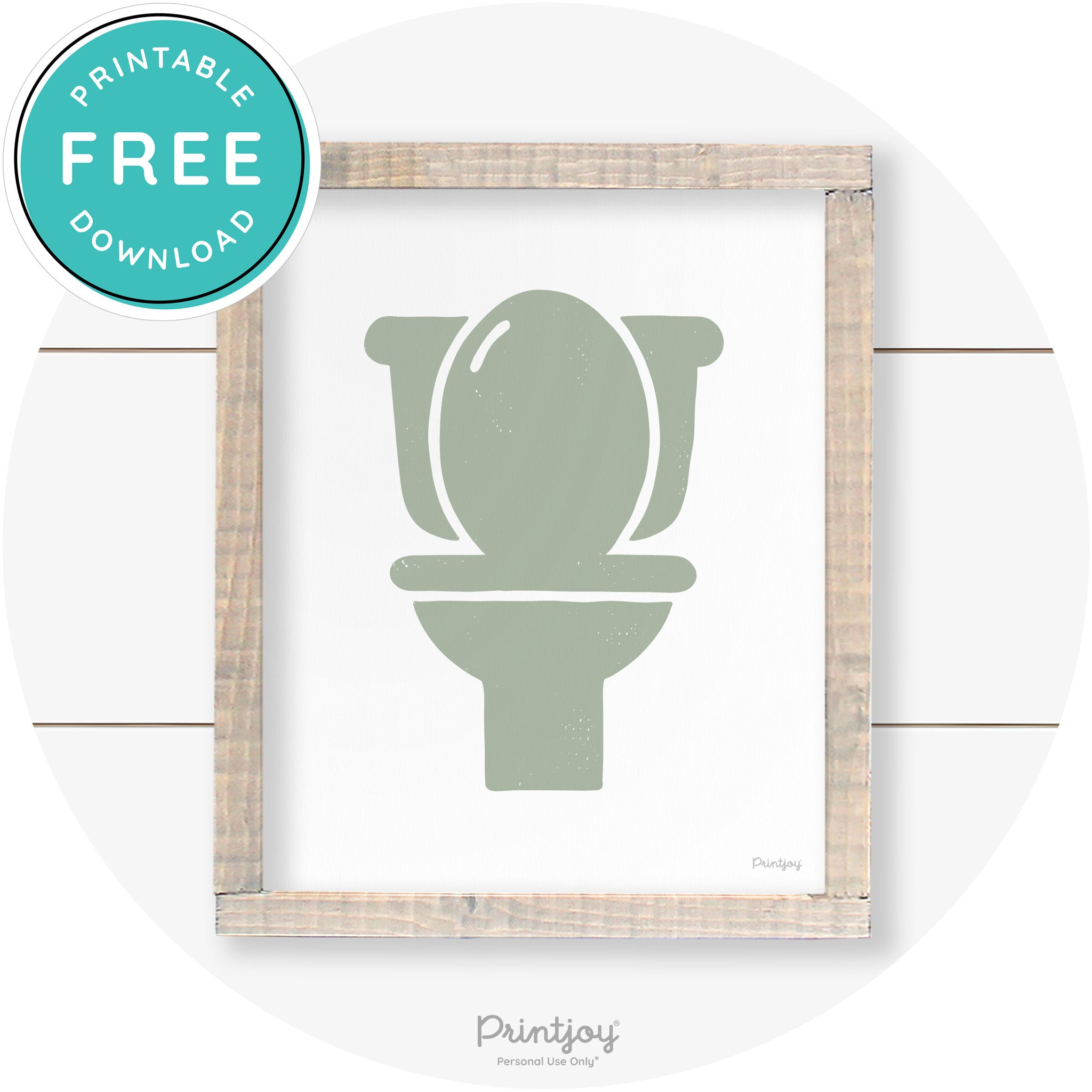 Toilet Seat Bathroom Sign Farmhouse Wall Art Decor Free Printable