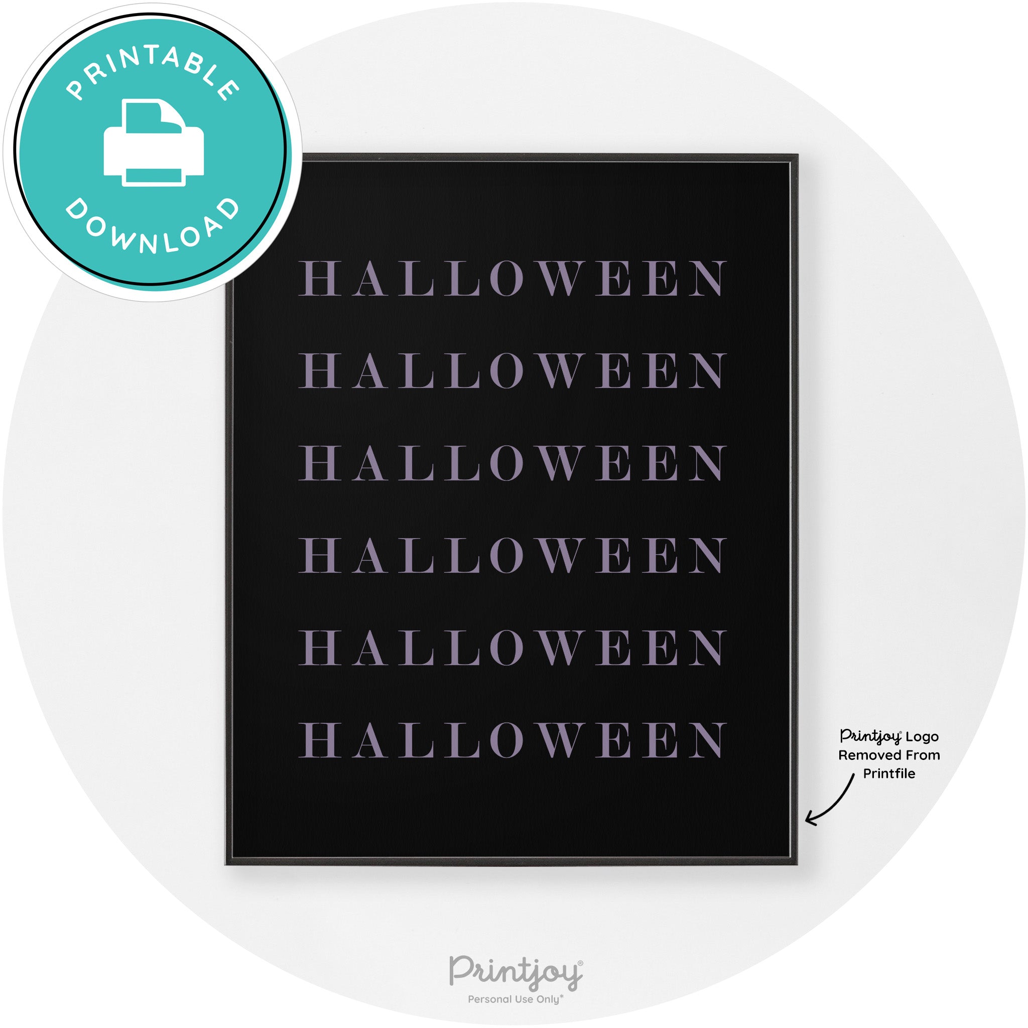Halloween Cute Pattern Modern Chic Wall Art Decor Printable - Printjoy